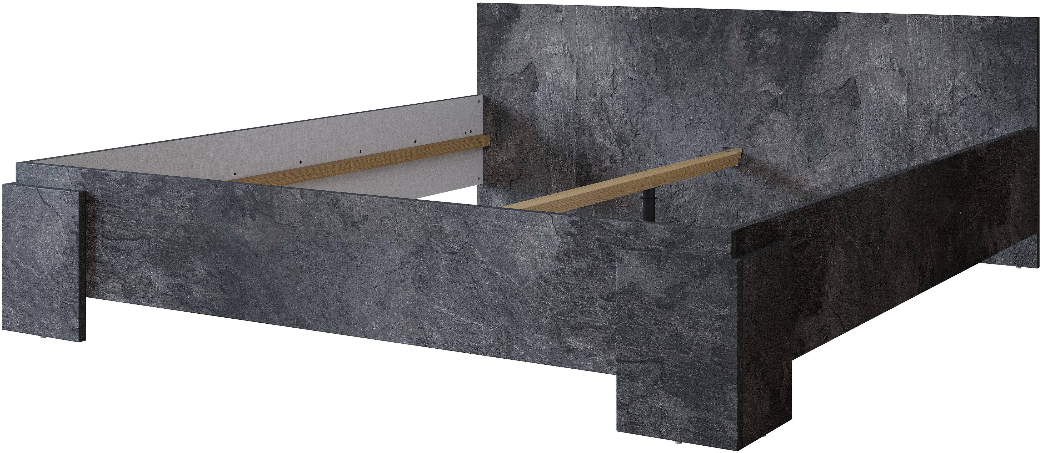 INOSIGN Bedframe India, FSC-gecertificeerd houtmateriaal, gemaakt in Europa Tweepersoonsbed 160x200 of 180x200 cm, wit of leisteenkleurig