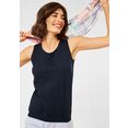 cecil kanten top met broderie anglaise blauw
