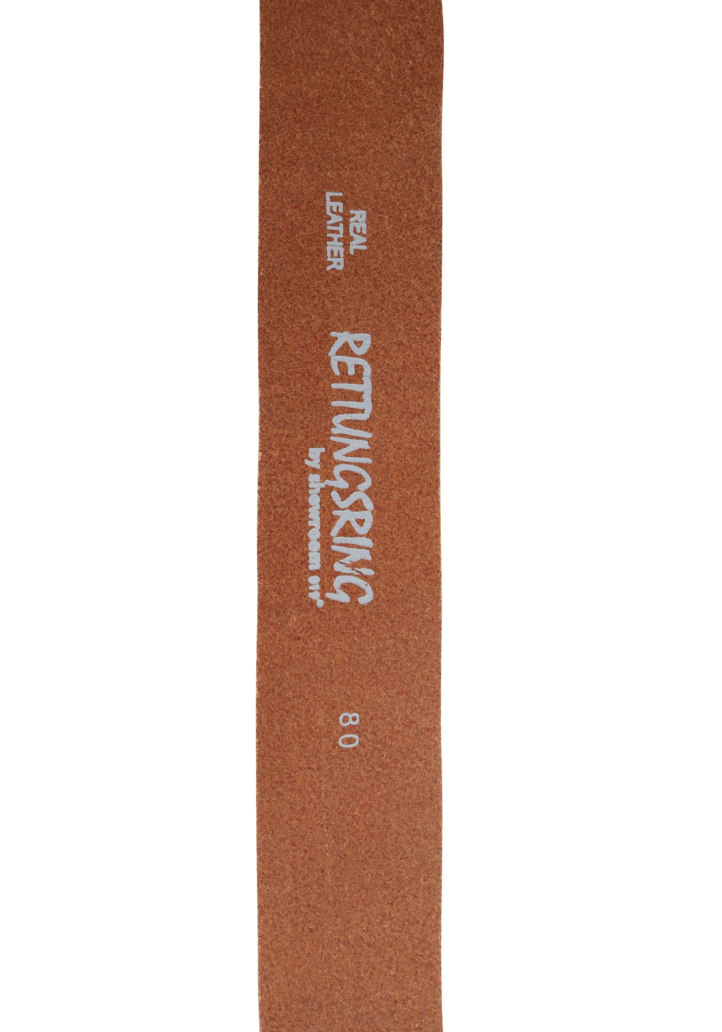 RETTUNGSRING by showroom 019° Leren riem met verwisselbare sluiting "renpaard"