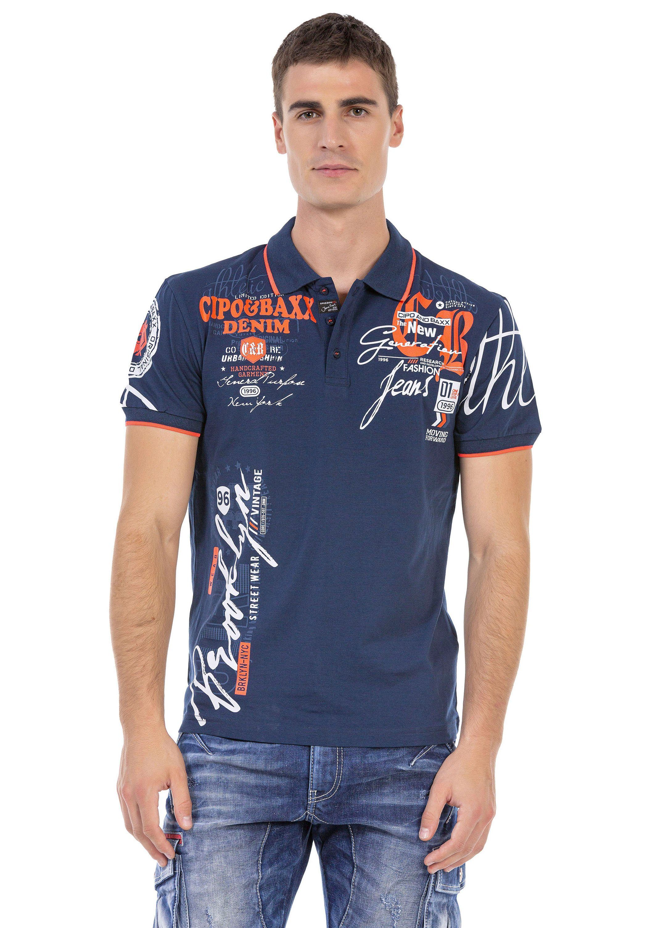 Cipo & Baxx Poloshirt met markante print