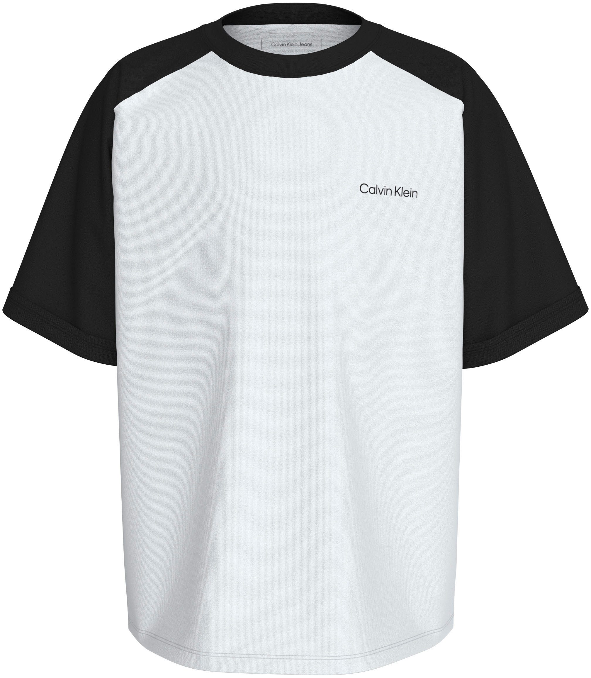 Calvin Klein Shirt met ronde hals COLOR BLOCK SS T-SHIRT voor kinderen tot 16 jaar met logo-opdruk