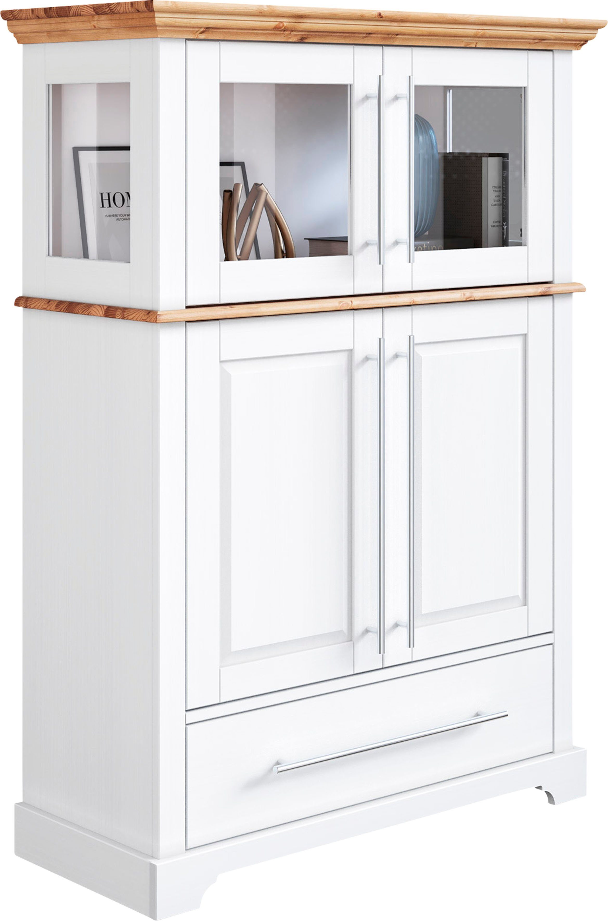 Home affaire Highboard Meliss Breedte 94 cm, massief grenen