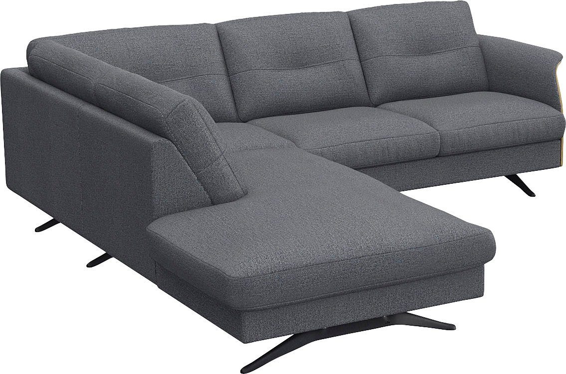 FLEXLUX Hoekbank Glow, super comfortabel door hoogwaardige zitconstructie met binnenvering, L-vorm