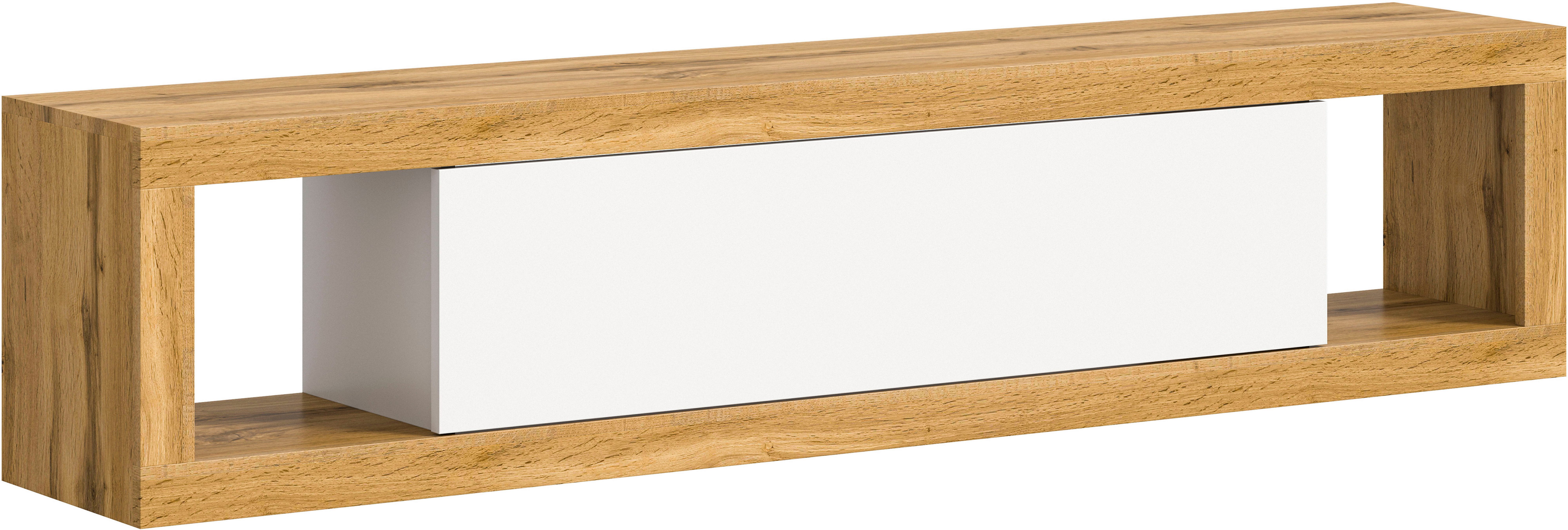 INOSIGN Tv-meubel Trinity, Breedte 180 cm, staand en hangend, 1 klep, 2 open vakken, greeploze fronten, tv-meubel, tv-kast, hangkast