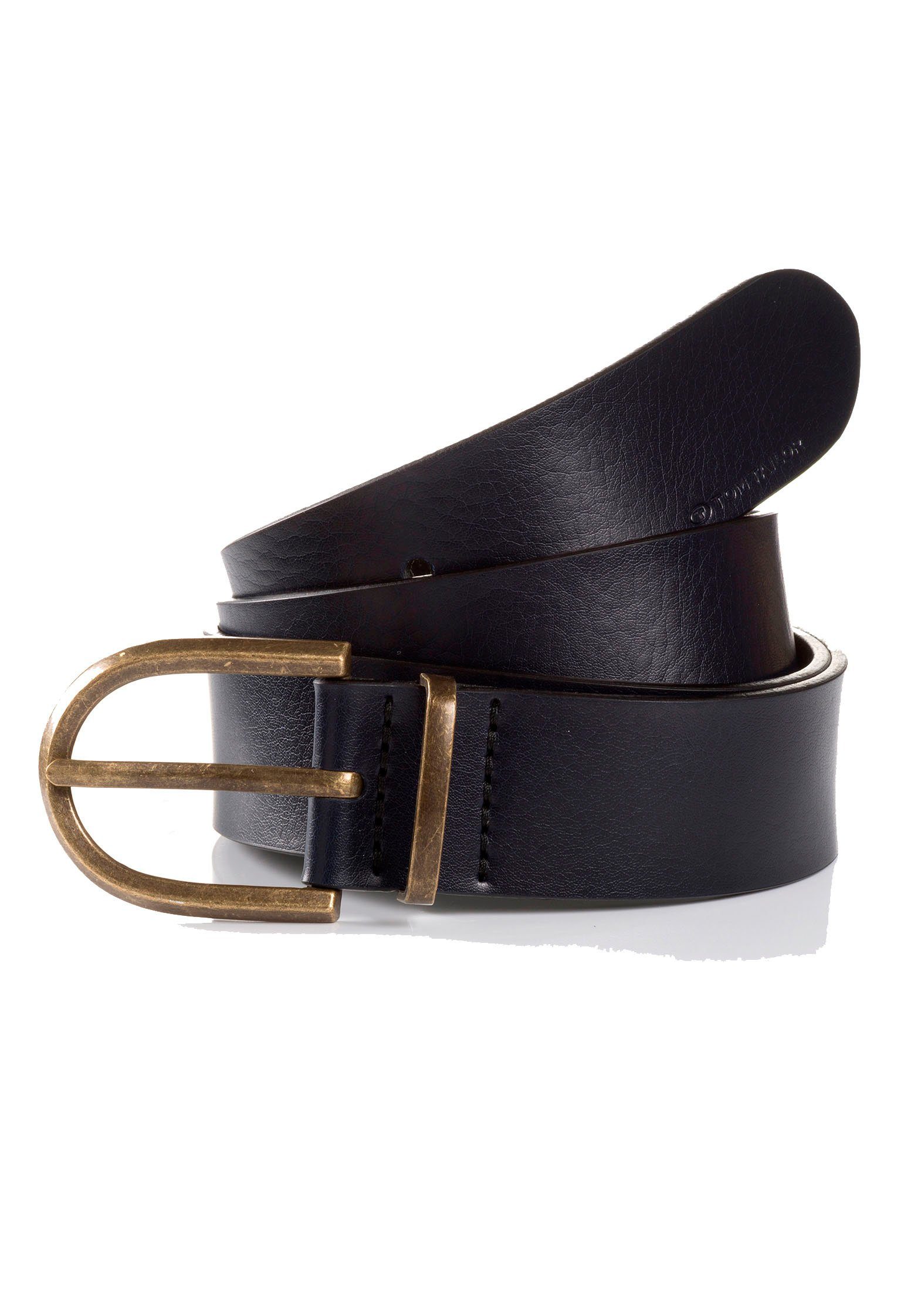 Tom Tailor Leren riem TTSYLKE 3 cm brede damesriem sluiting in vintage-look puur leer