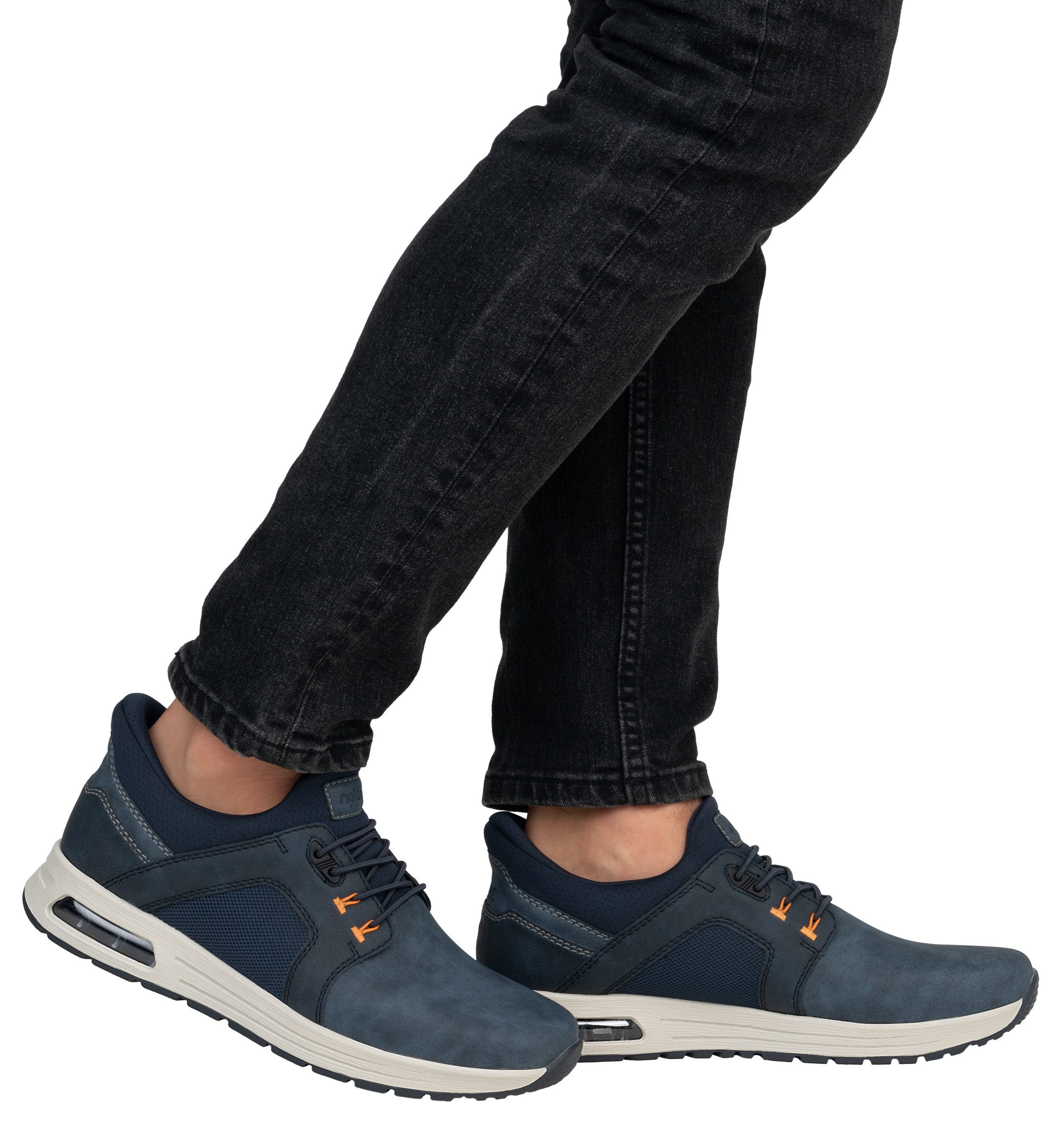 Rieker Slip-on sneakers , vrijetijdsschoen, lage schoen, instapschoen met gewatteerde schacht