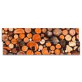 artland kapstok gelaagd brandhout ruimtebesparende kapstok van hout met 4 haken, geschikt voor kleine, smalle hal, halkapstok bruin