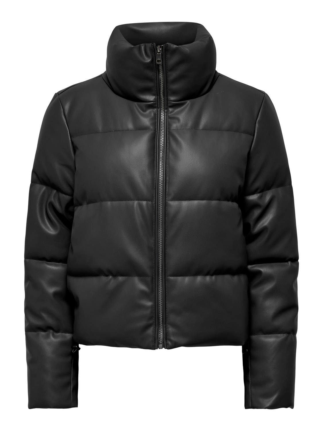 Only Gewatteerde jas ONLELSIE FAUX LEATHER PUFFER JKT CC OTW