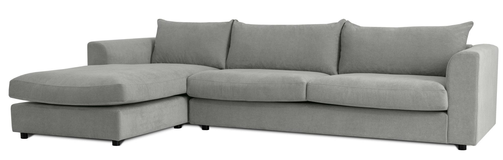 LeGer Home by Lena Gercke Hoekbank Avelina Breedte 297 cm, in cord- en chenille-stof, rugkussen met veren (2-delig)