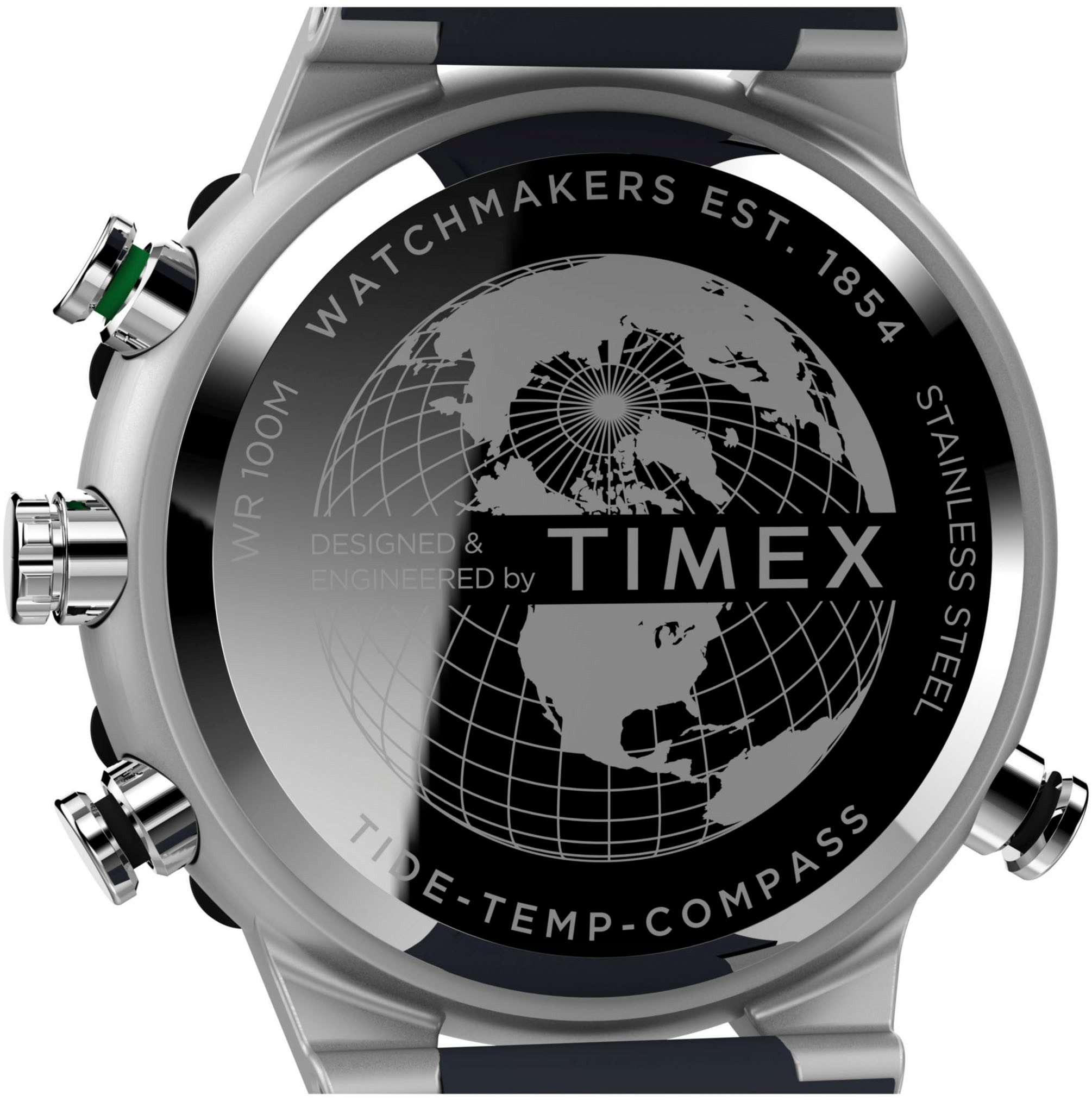 Timex Kwartshorloge TIDE/TEMP/COMPASS Horloge, herenhorloge, datum, lichtgevende wijzers, mineraalglas, analoog