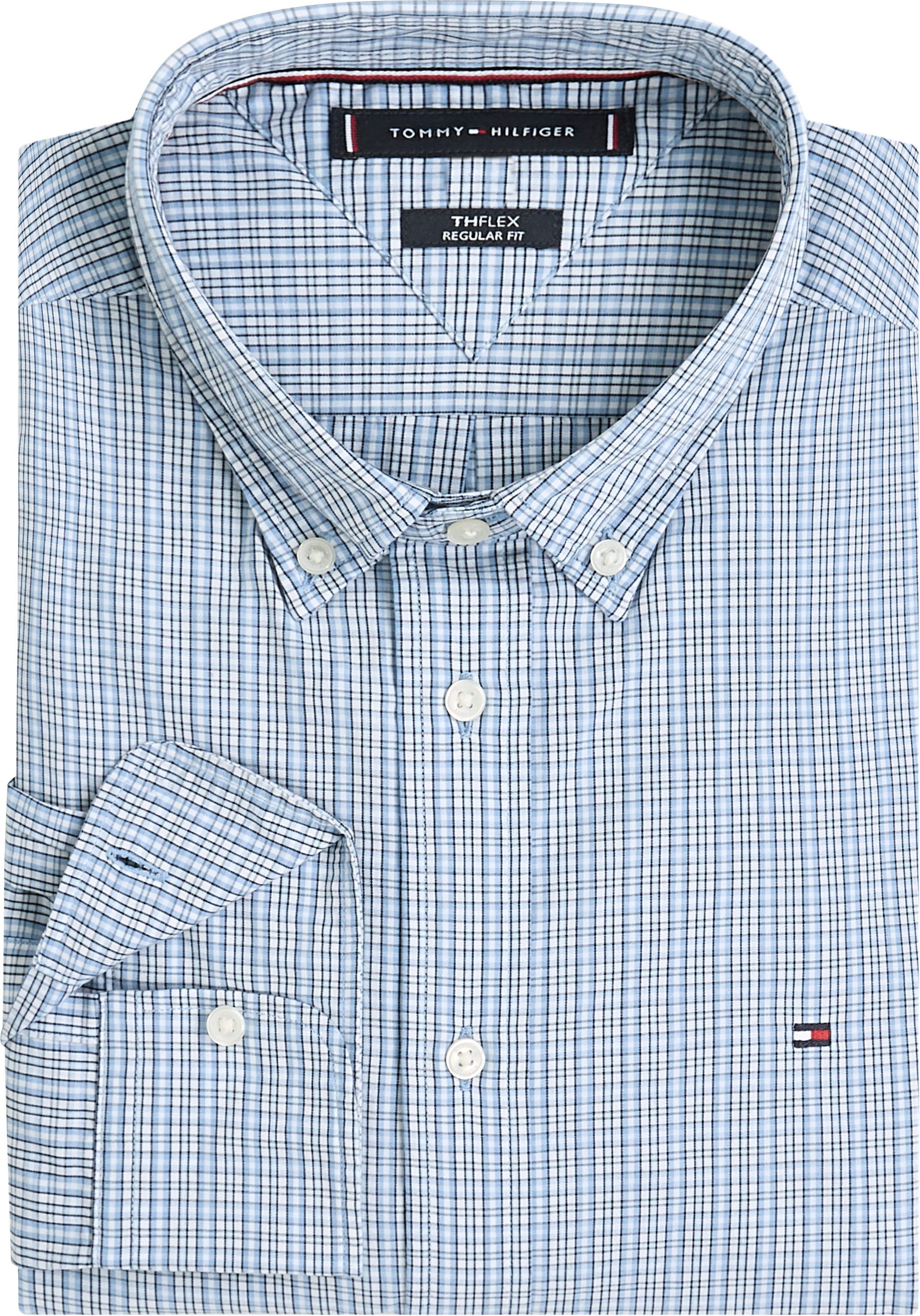 Tommy Hilfiger Overhemd met lange mouwen FLEX POPLIN SMALL TARTAN SHIRT