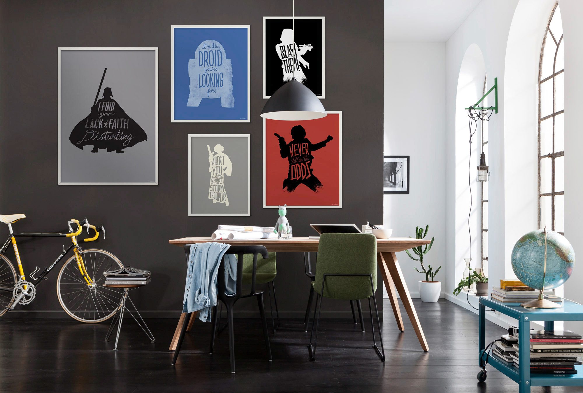 Komar Wanddecoratie Star Wars Silhouette Quotes Vader Wanddecoratie voor de kinderkamer - zonder lijst (1 stuk)