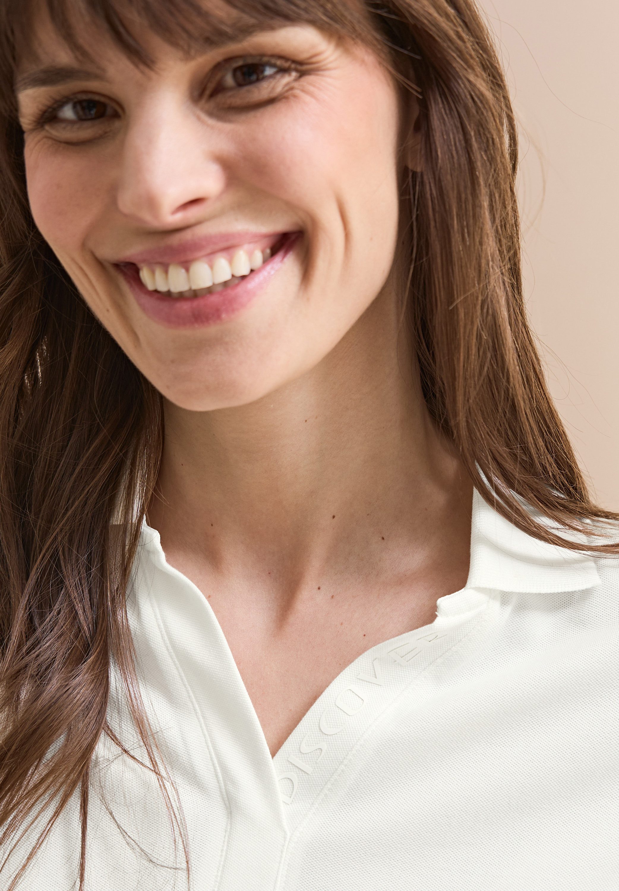 Cecil Shirt met 3/4 mouwen met een polokraag