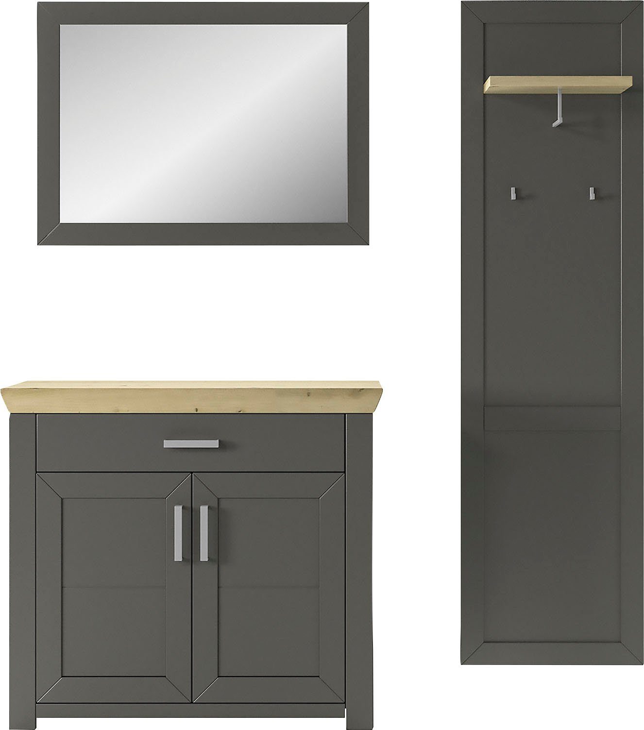set one by Musterring Halmeubelset GA York Kombi 59 met spiegel en commode (set, 3-delig)