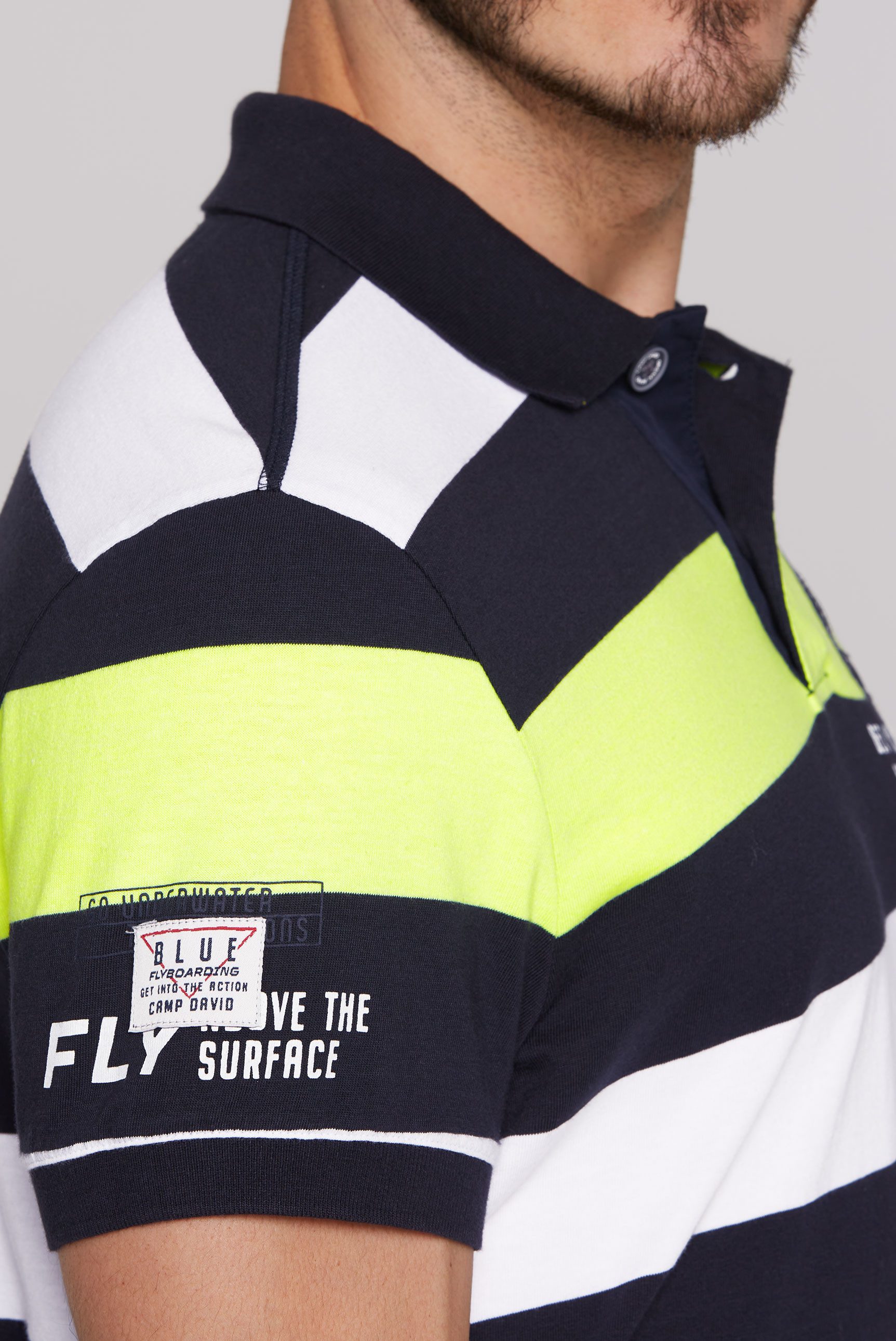 CAMP DAVID Poloshirt met logoprint