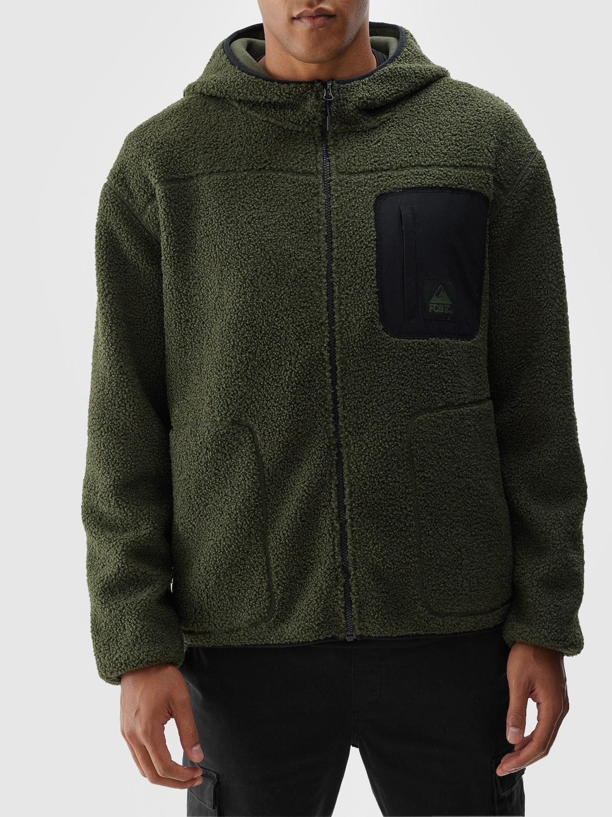 OTTO 4F Fleecejack heren fleece vesten maat S groen