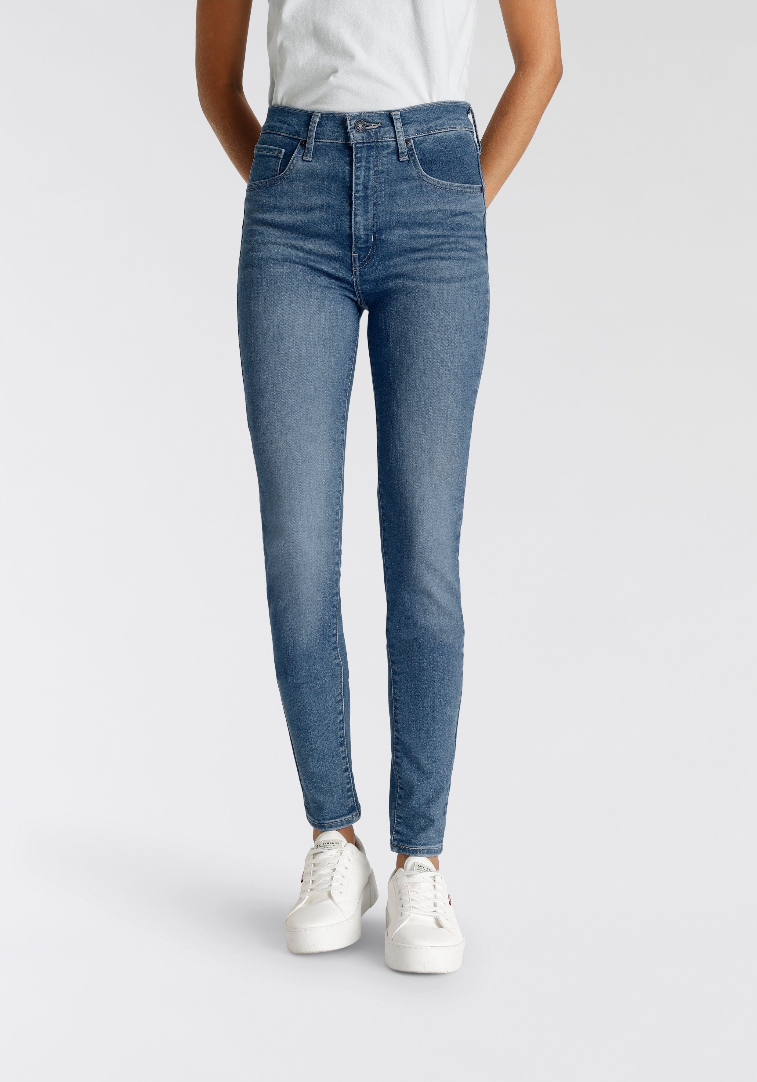levi's skinny fit jeans mile high super skinny blauw