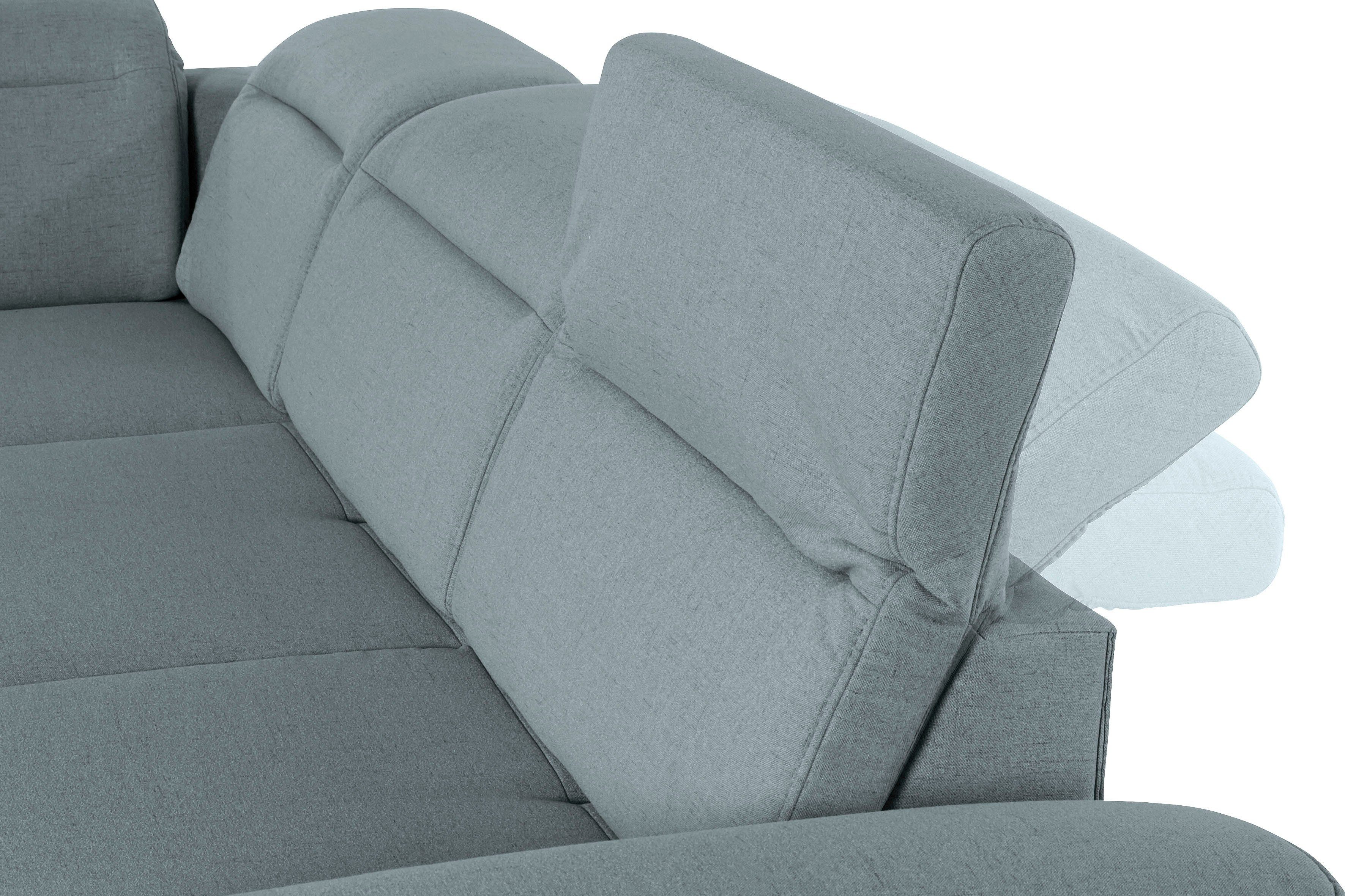 sit&more Hoekbank Percy L-vorm 15 cm poothoogte, zitdiepteverstelling, naar keuze in 2 pootkleuren