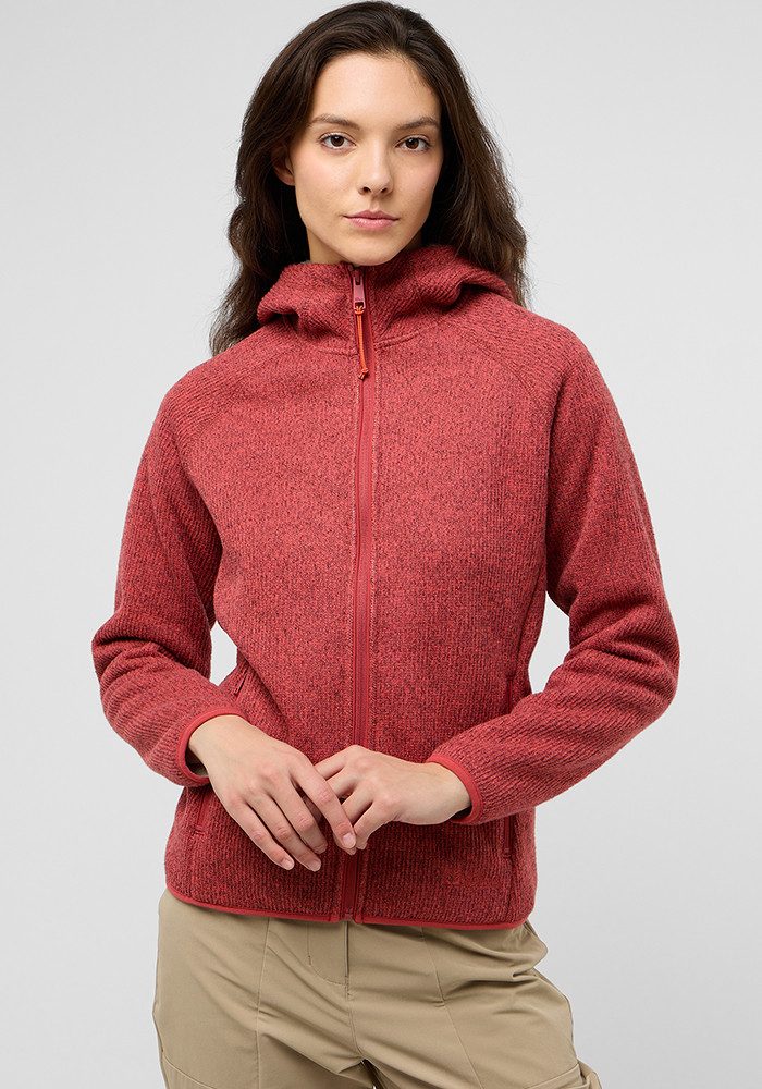 Jack Wolfskin Kaminfeuer Hooded Jacket Women Fleece jack met capuchon Dames XS red coral red coral