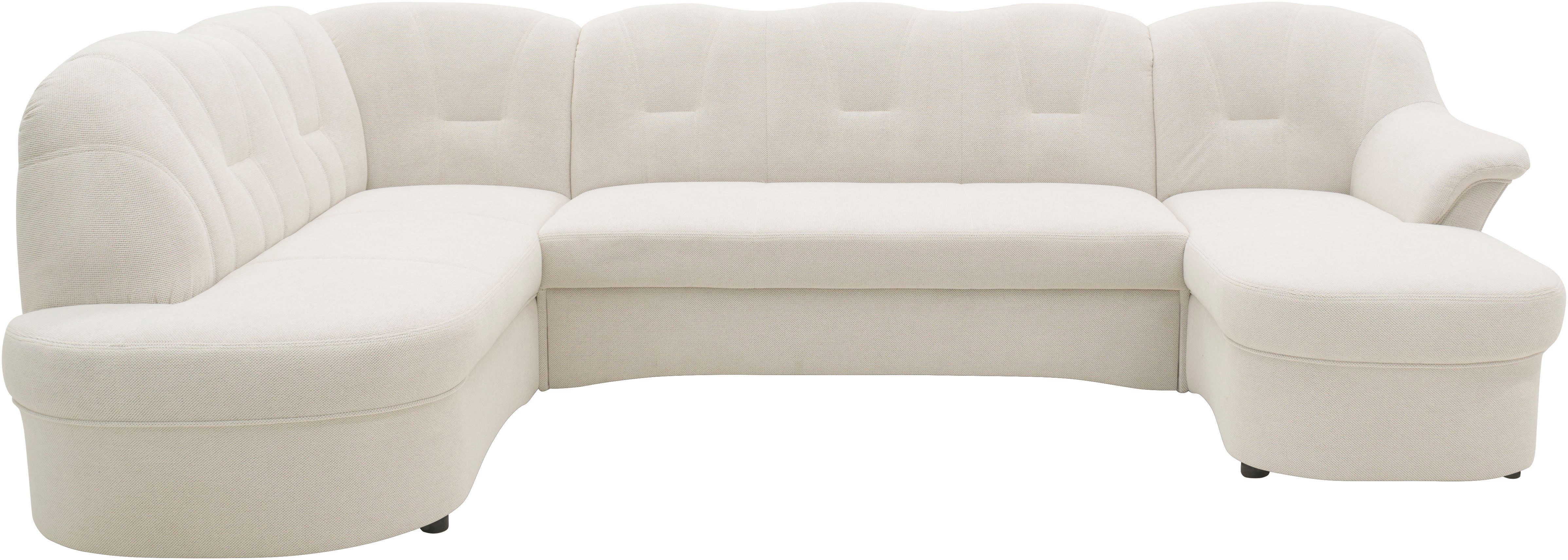 DOMO collection Zithoek Flores ook in leren bekleding, B/D/H: 293/180/86 cm, U-vorm (3 stuks)