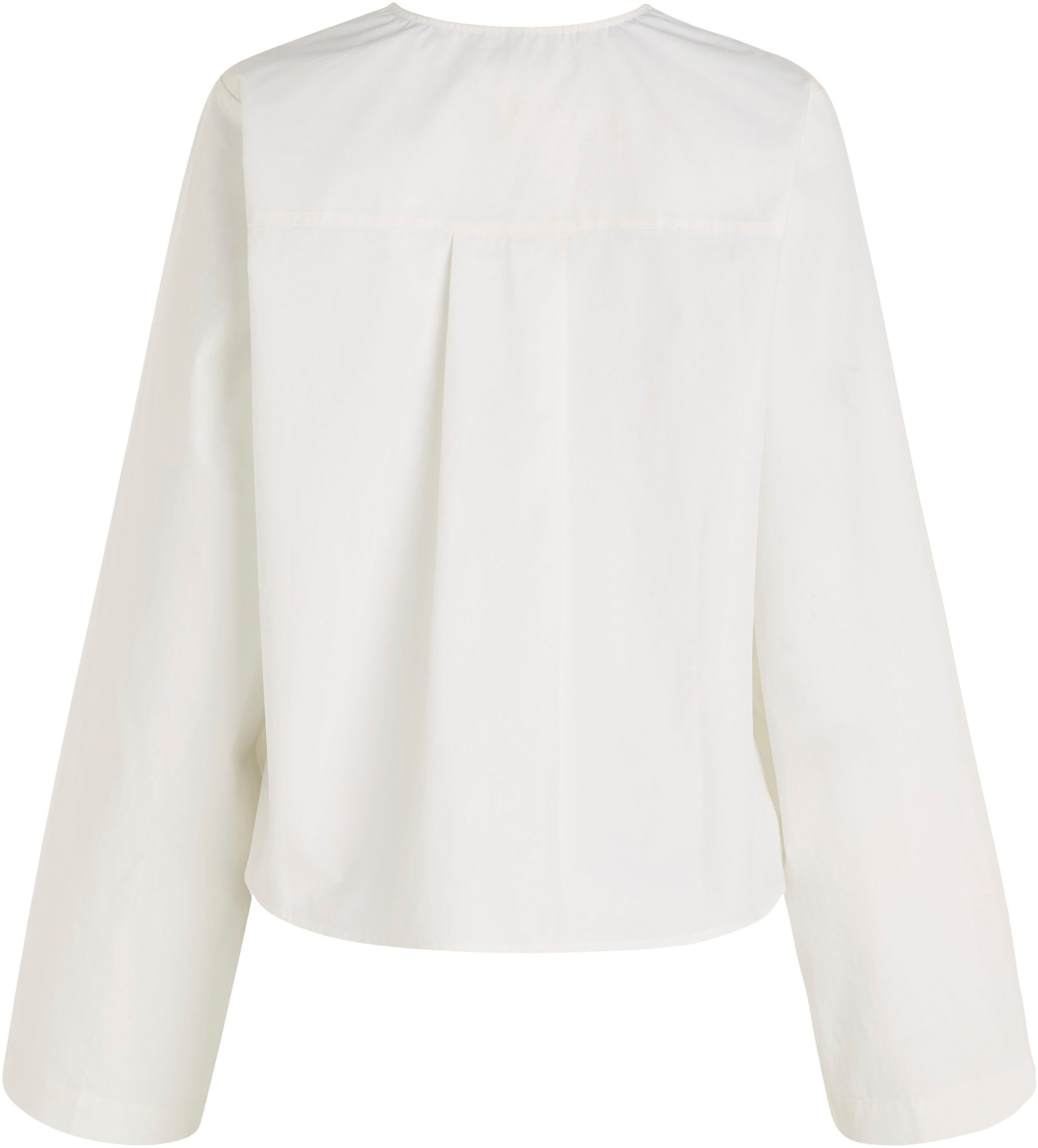 Tommy Hilfiger Blouse met lange mouwen met diepe serafino-halslijn