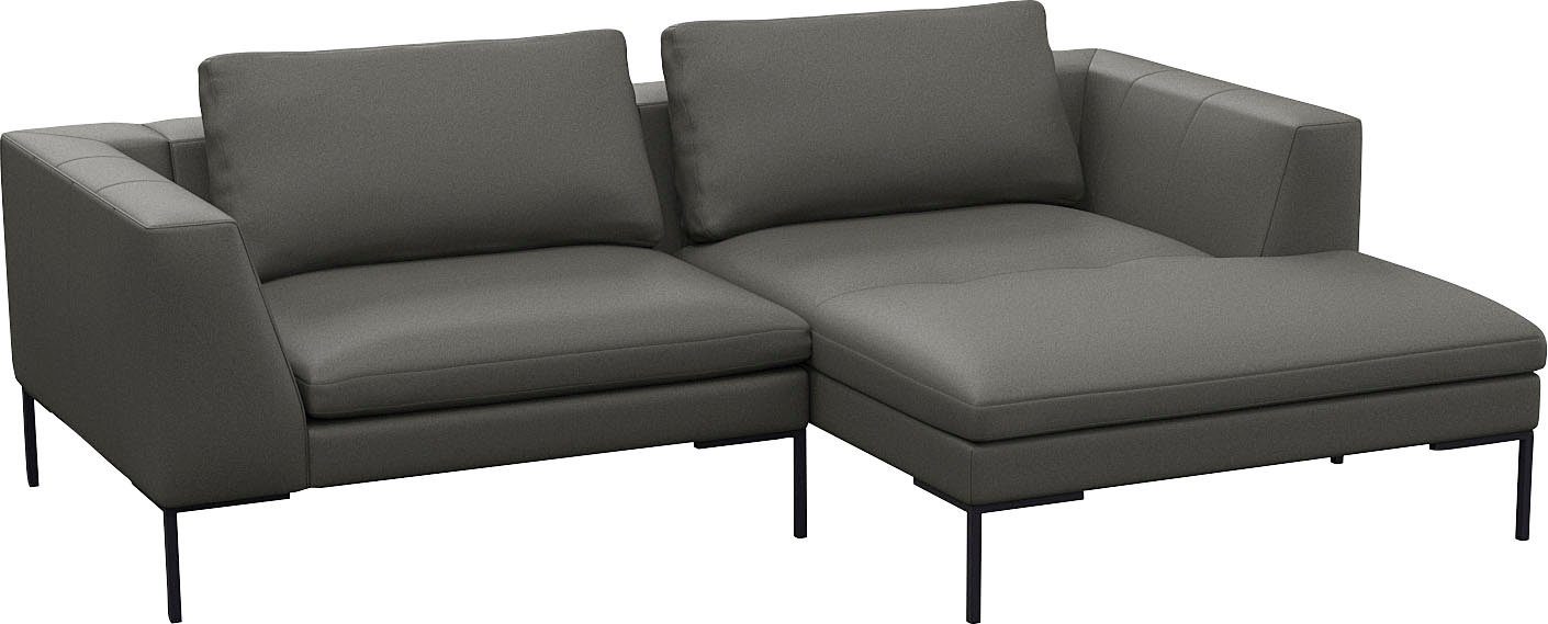 FLEXLUX Hoekbank Loano, super comfortabel zitcomfort door koudschuim in de zitting, L-vorm