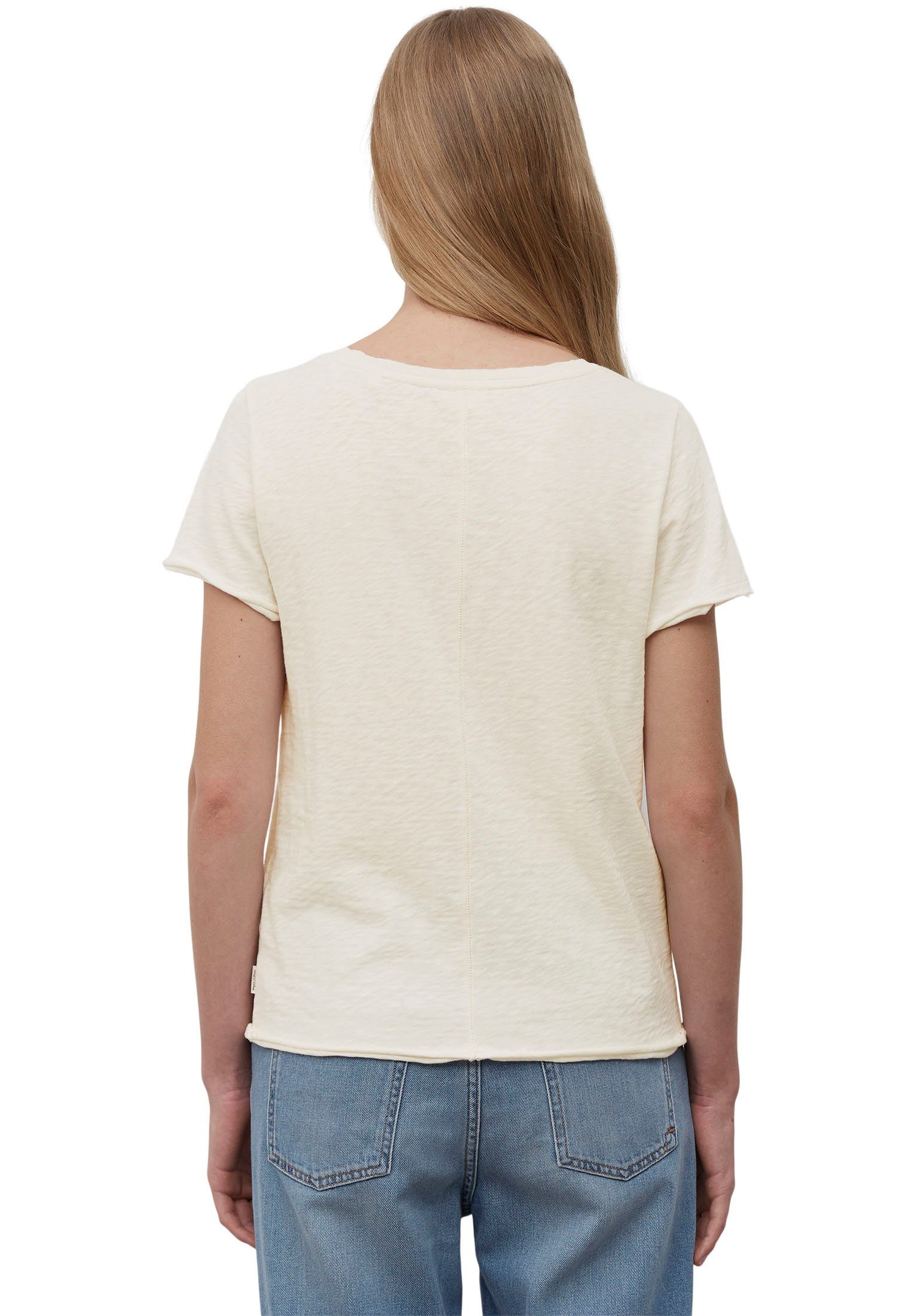 Marc O'Polo DENIM T-shirt met afgeronde v-hals
