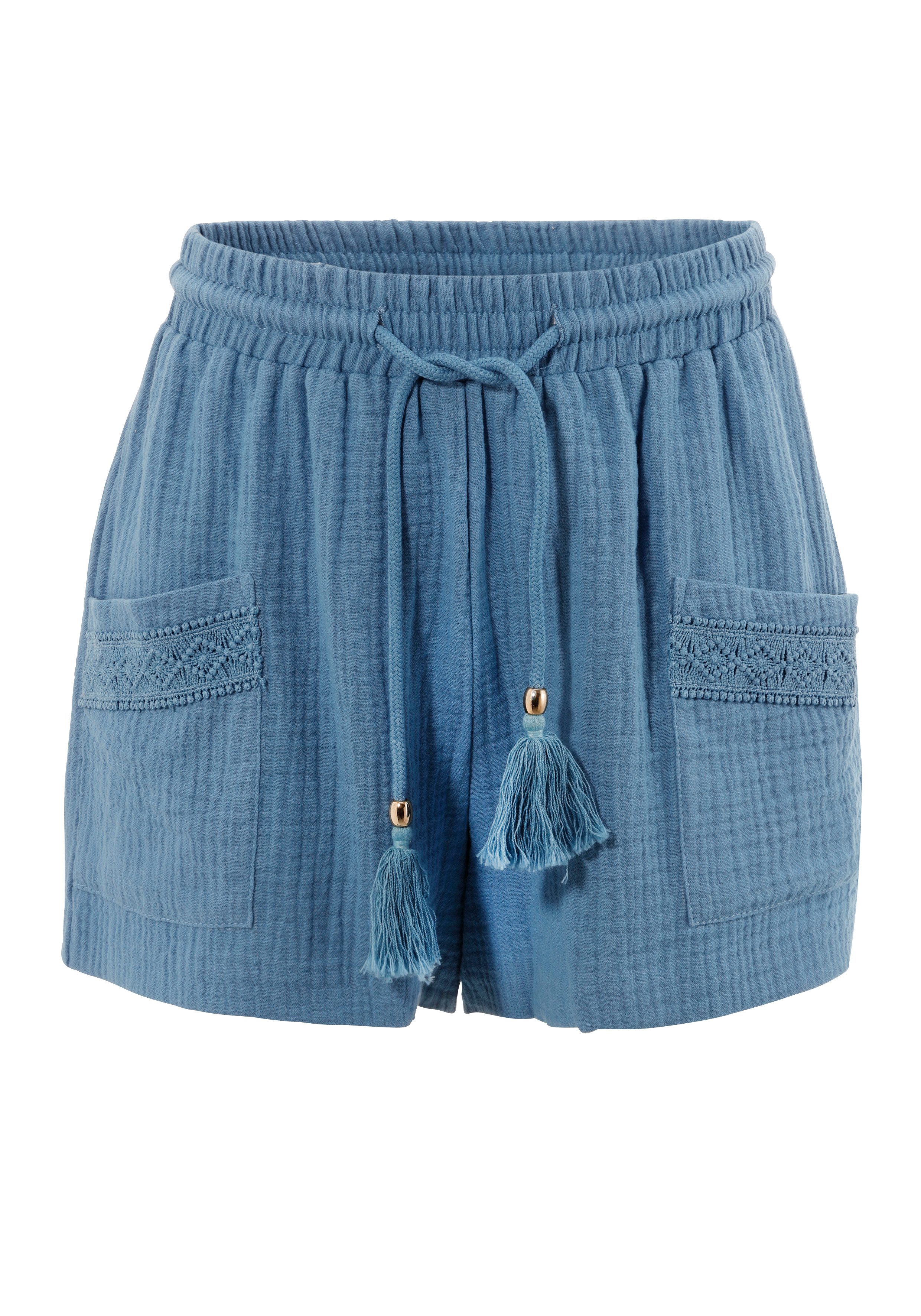 Aniston CASUAL Short versierd met haakapplicaties - nieuwe collectie