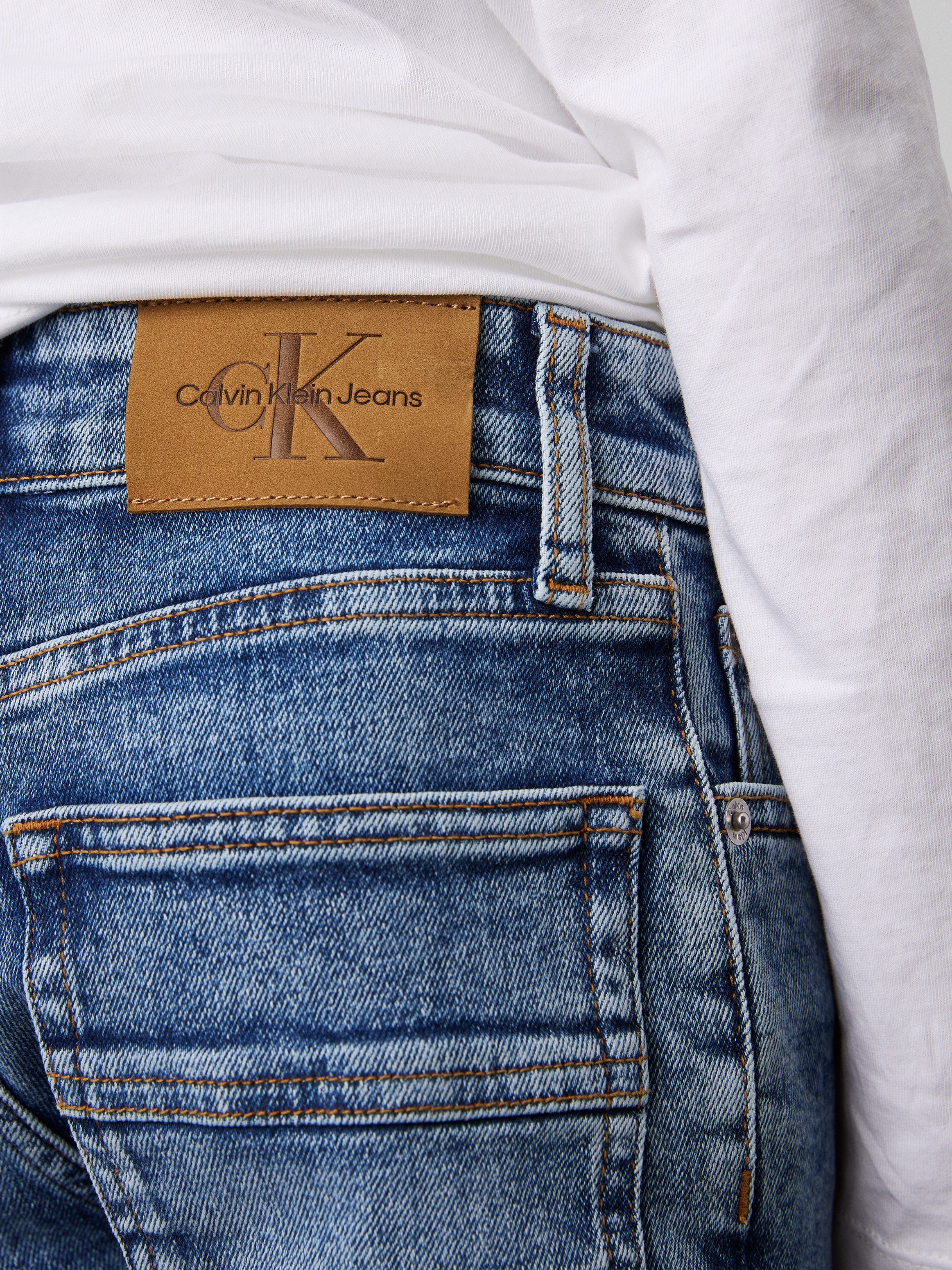 Calvin Klein Straight jeans Reg Straight Wash Blue Hero Cf voor kinderen tot 16 jaar in 5-pocket-stijl