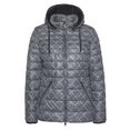 barbara lebek gewatteerde jas met minimal-print in slangen-look grijs