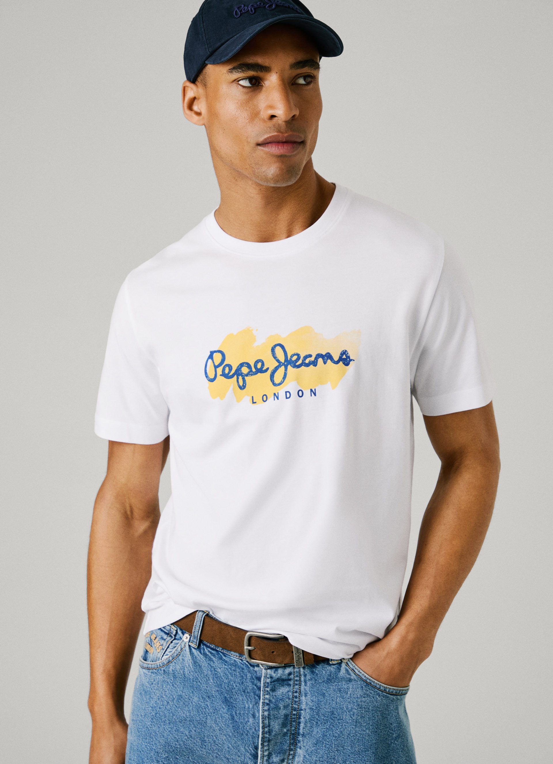 Pepe Jeans T-shirt MILTON TEE met logoprint voor