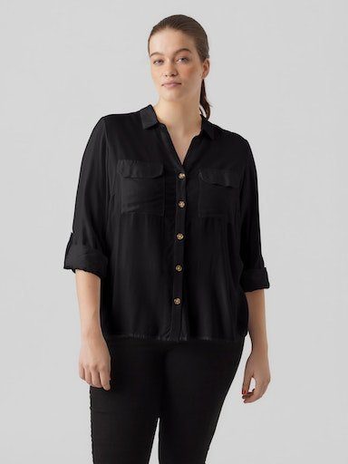 Vero Moda Curve Overhemdblouse VMBUMPY L/S SHIRT NEW CURVE GA NOOS