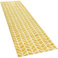 paco home loper pattern 120 tapijtloper, korte pool, modern geometrisch design, ideaal in de hal  slaapkamer geel