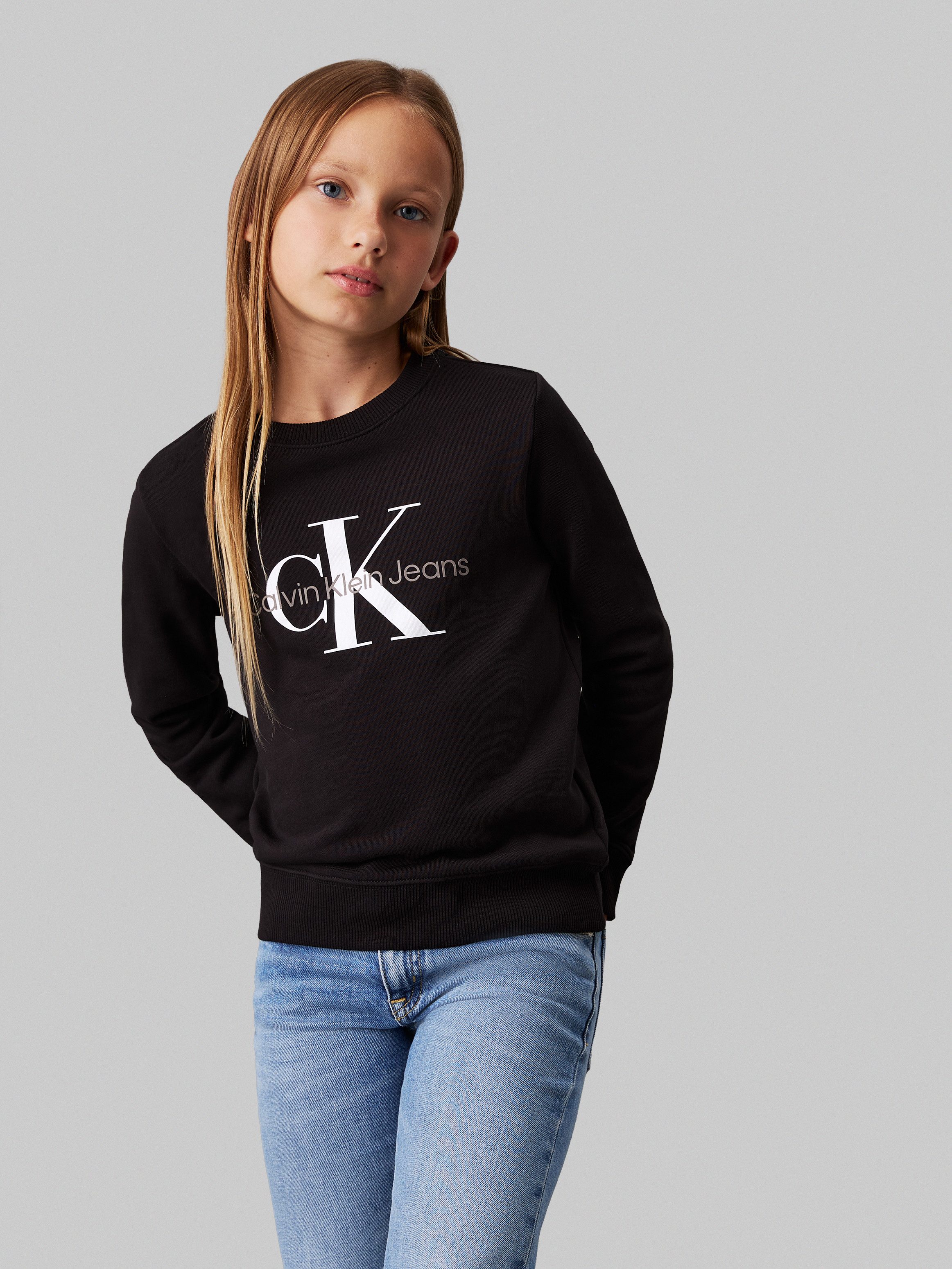 Calvin Klein Sweatshirt CK MONOGRAM TERRY CN voor kinderen tot 16 jaar en met logoprint