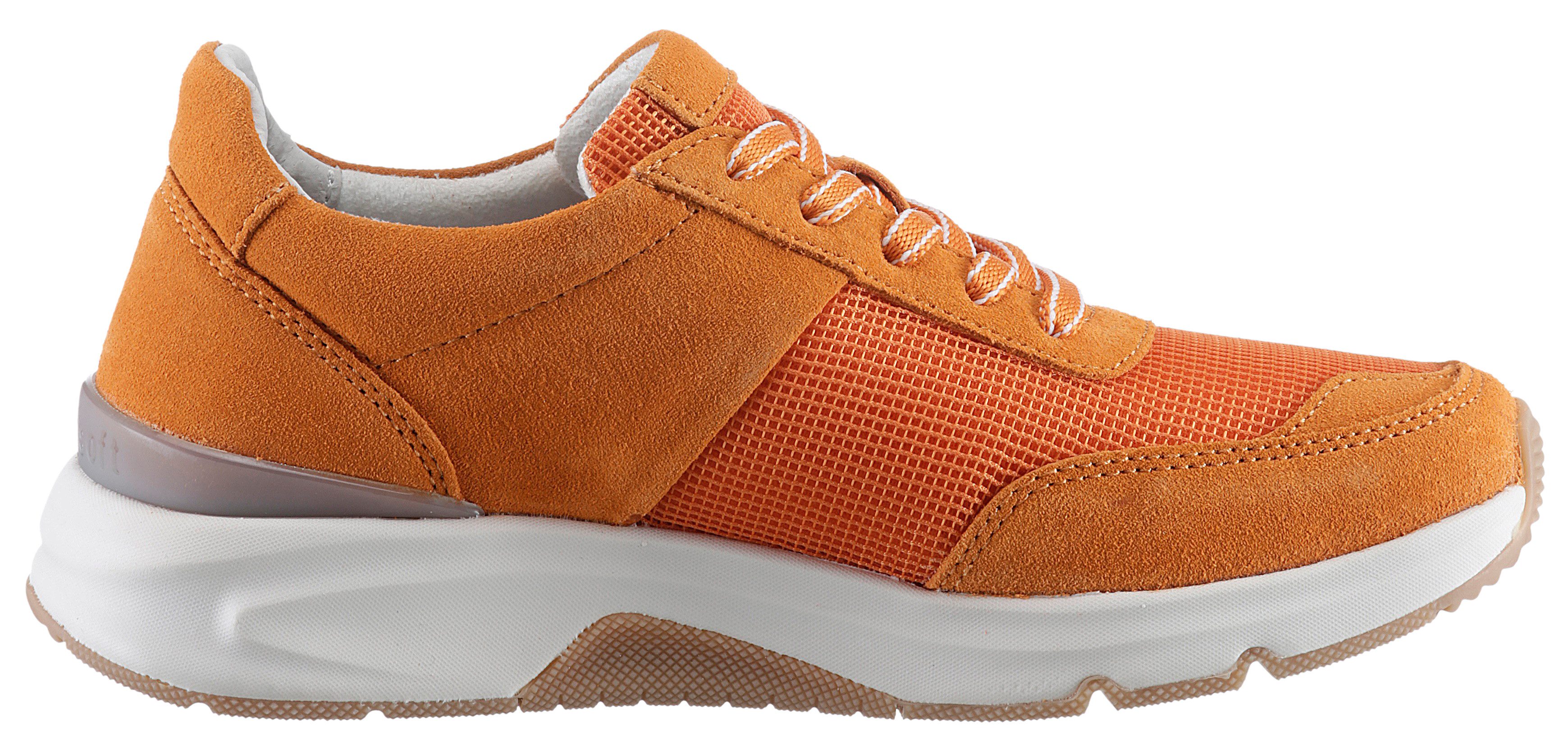 Gabor Rollingsoft Sneakers met sleehak vrijetijdsschoen, lage schoen, veterschoen, logo op de hiel