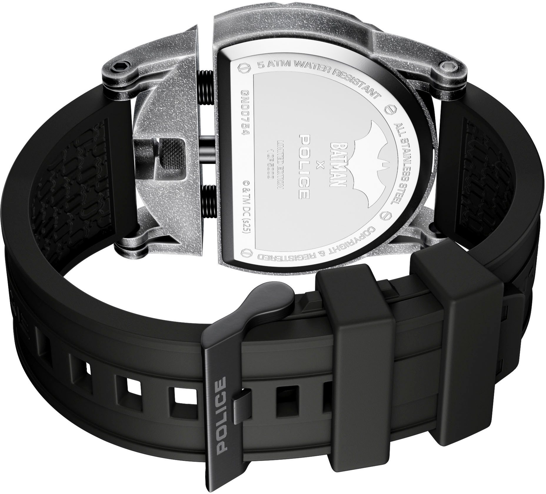 Police Kwartshorloge BATMAN DARK SIDE Armbandhorloge, herenhorloge, siliconen armband, analoog, datum