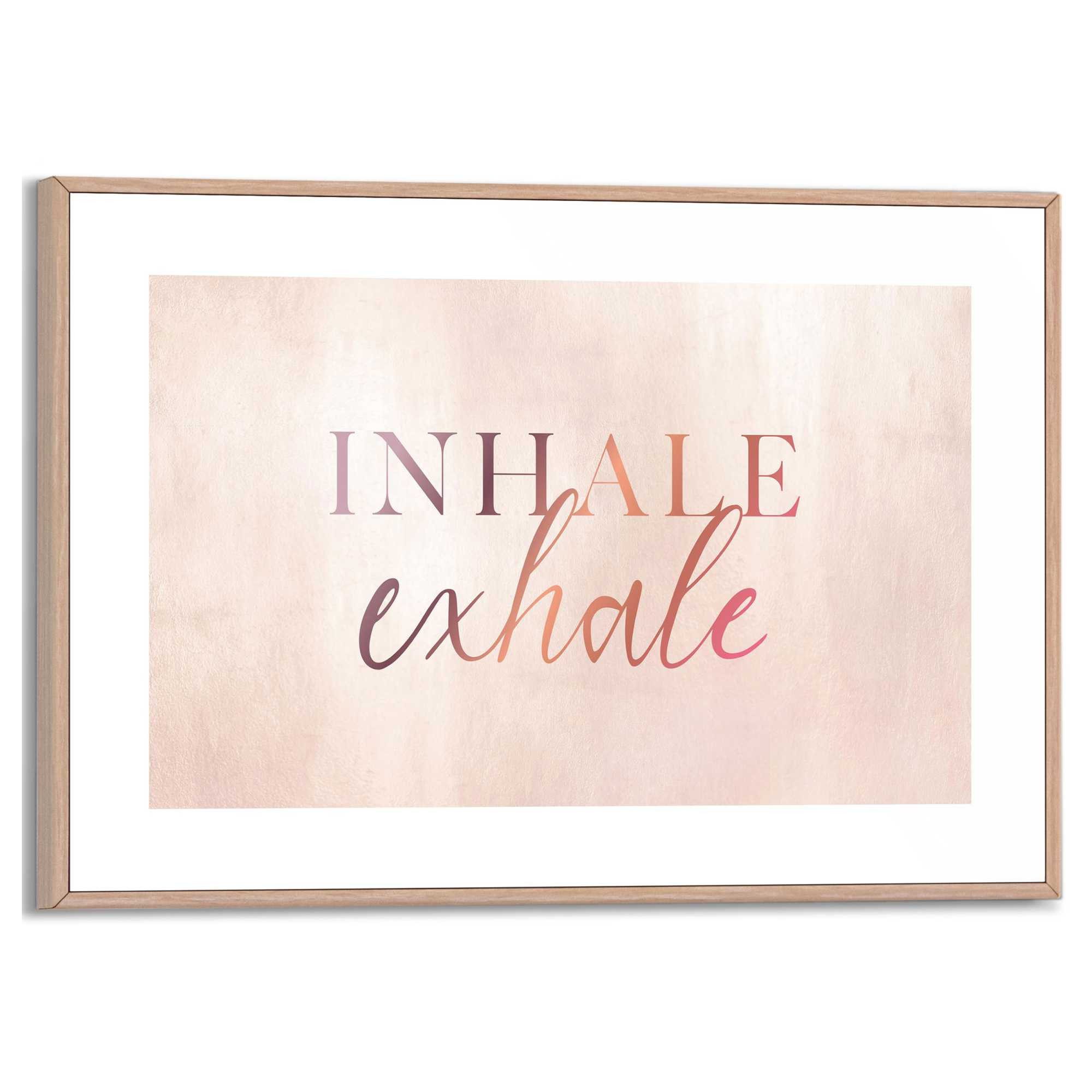 Reinders! Artprint met lijst Inhale Exhale