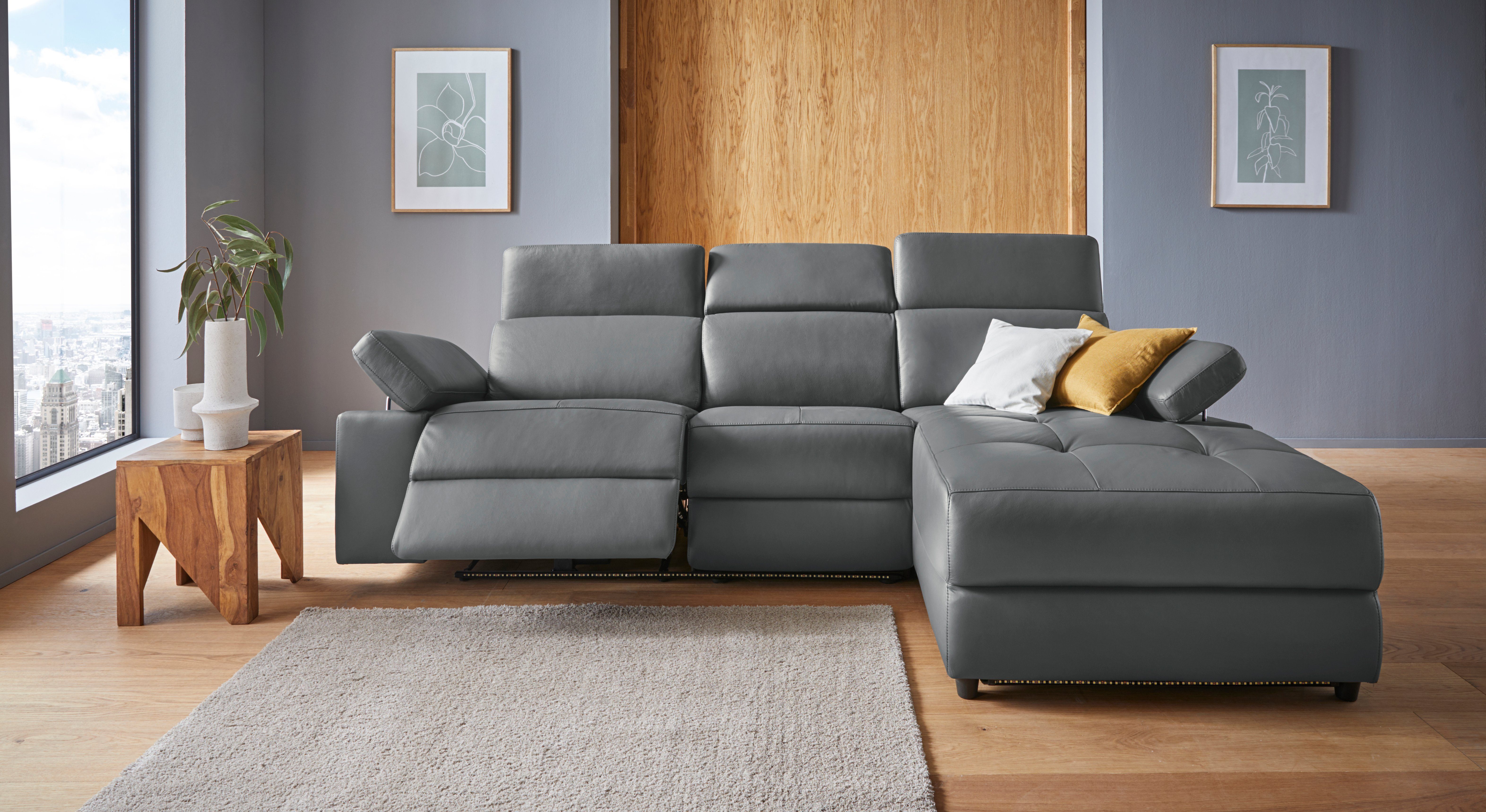 Places of Style Hoekbank Kilado, L-vorm, met relaxfunctie, verstelbare armleuning, verstelbare hoofdsteun
