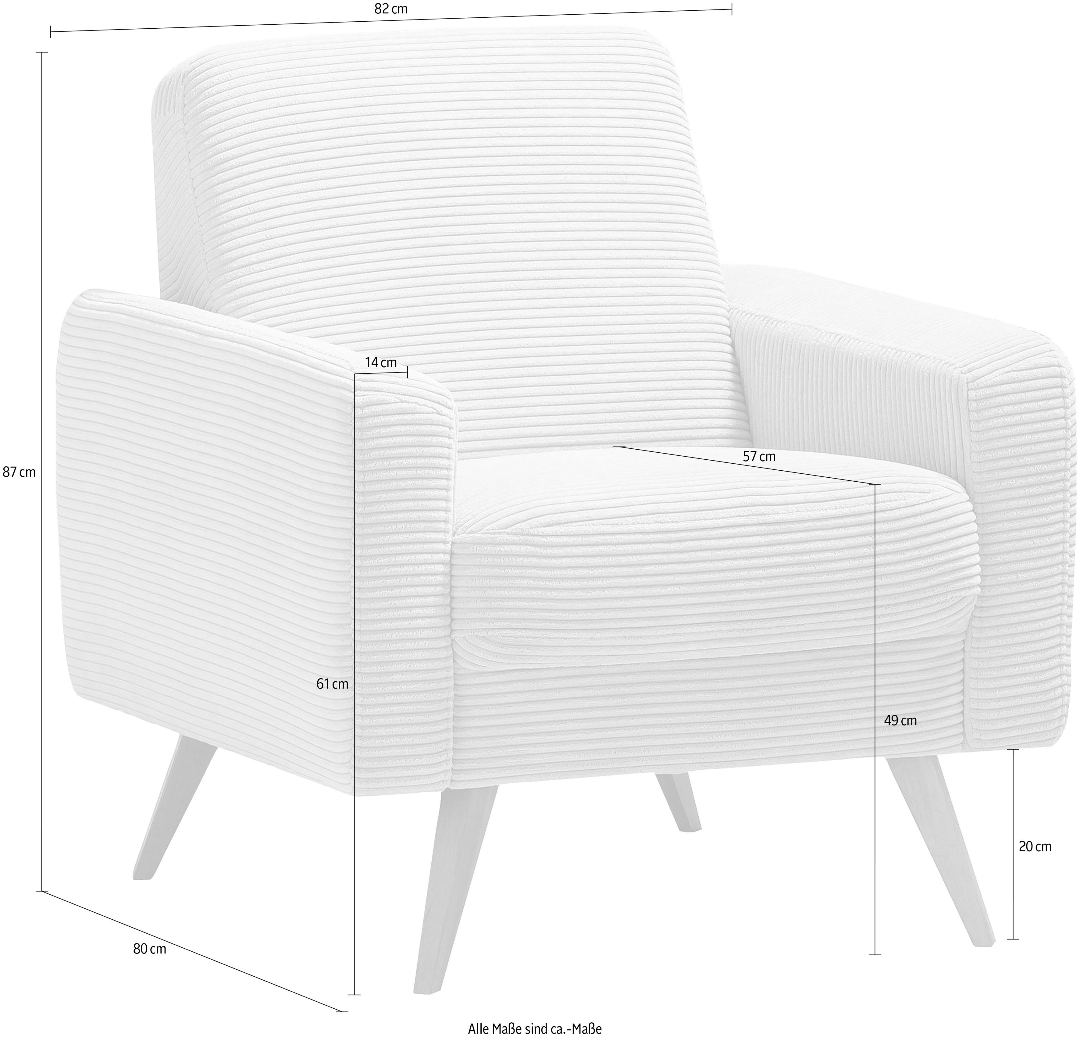 exxpo - sofa fashion Fauteuil Samso, loungestoel elegant en comfortabel, actuele cord bekleding