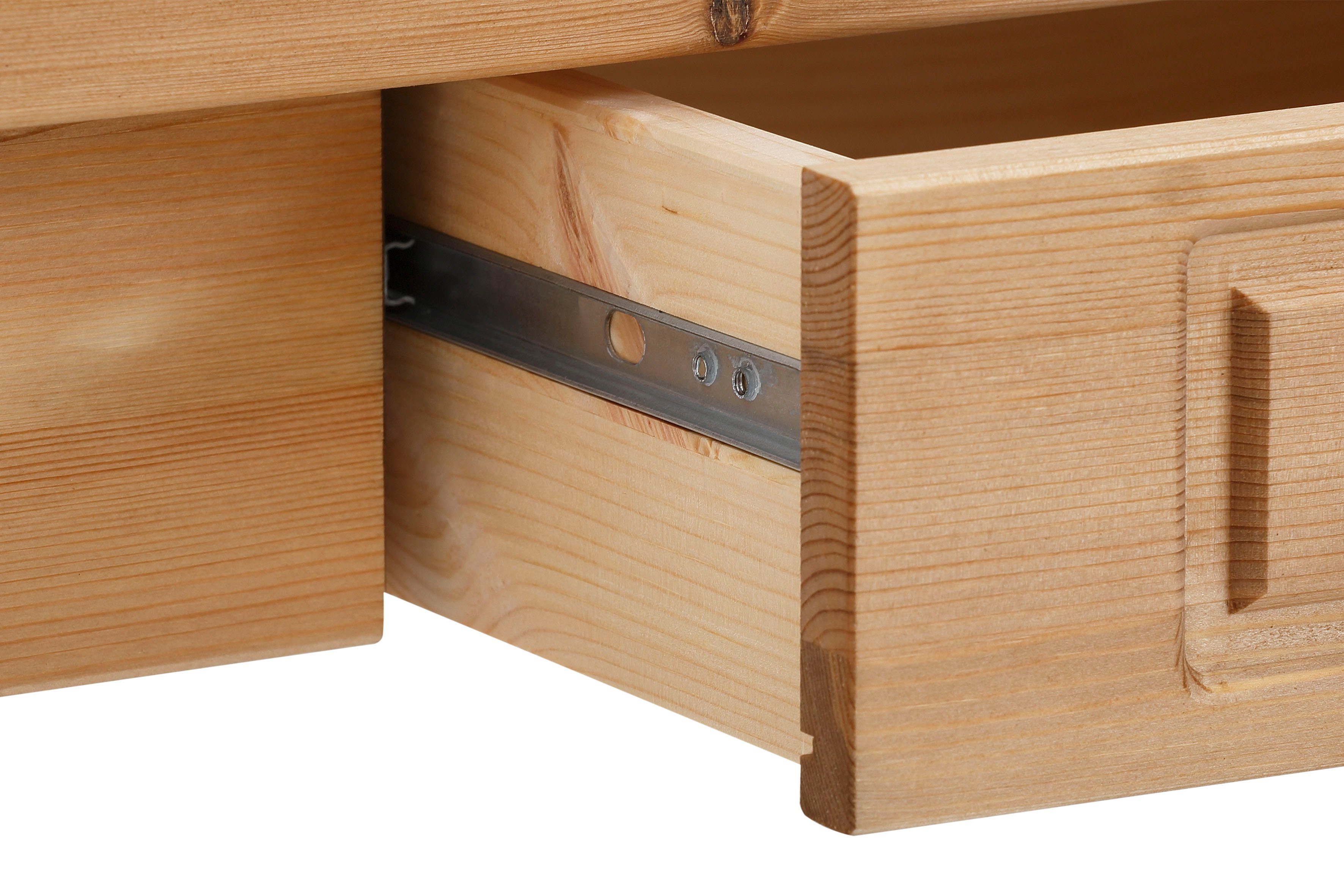 Home affaire Eettafel Anabel gemaakt van massief grenen, 6 laden onder het tafelblad, breedte 180 cm