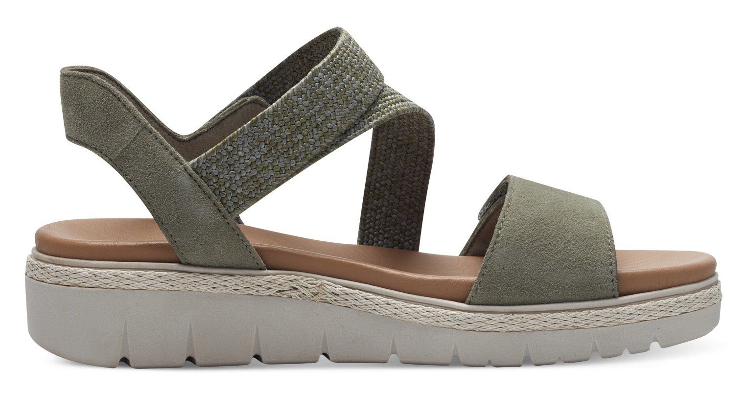 Tamaris Sleehaksandaaltjes , zomerschoen, sandaal, plateauhak, met klittenbandsluiting