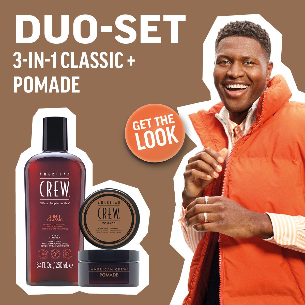 American Crew Haarverzorgingsset Holiday Duo Set - Classic Shampoo 250ml + Classic Pomade 50g (set, 2-delig)