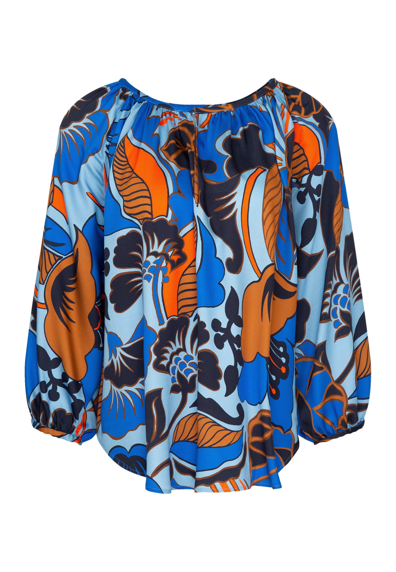 seidensticker Klassieke blouse Zwarte roos Tuniek bloemmotief
