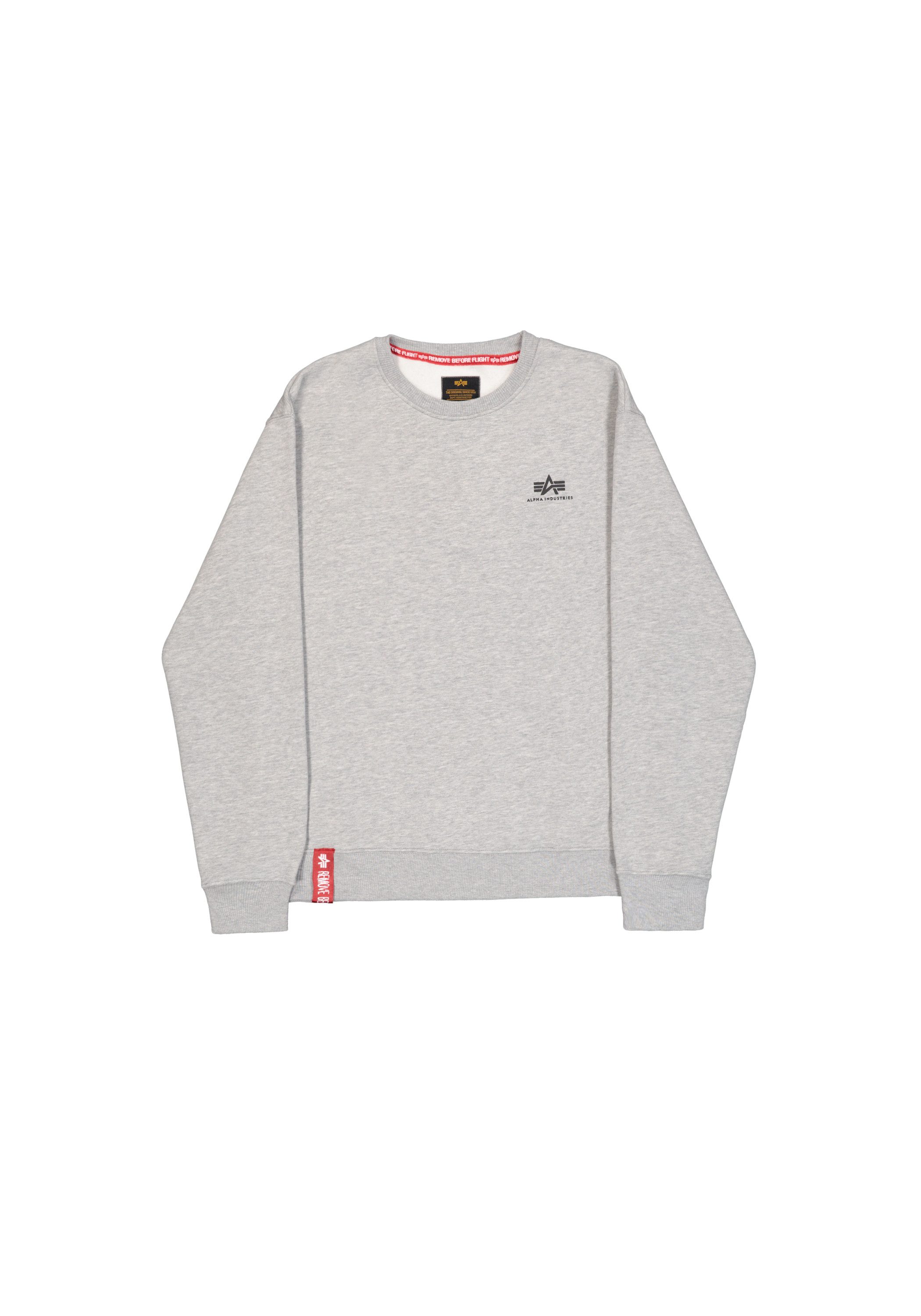 Alpha Industries Sweater Alpha Industries Men - Sweatshirts Basic Sweatshirt SL heren sweaters maat L grijs