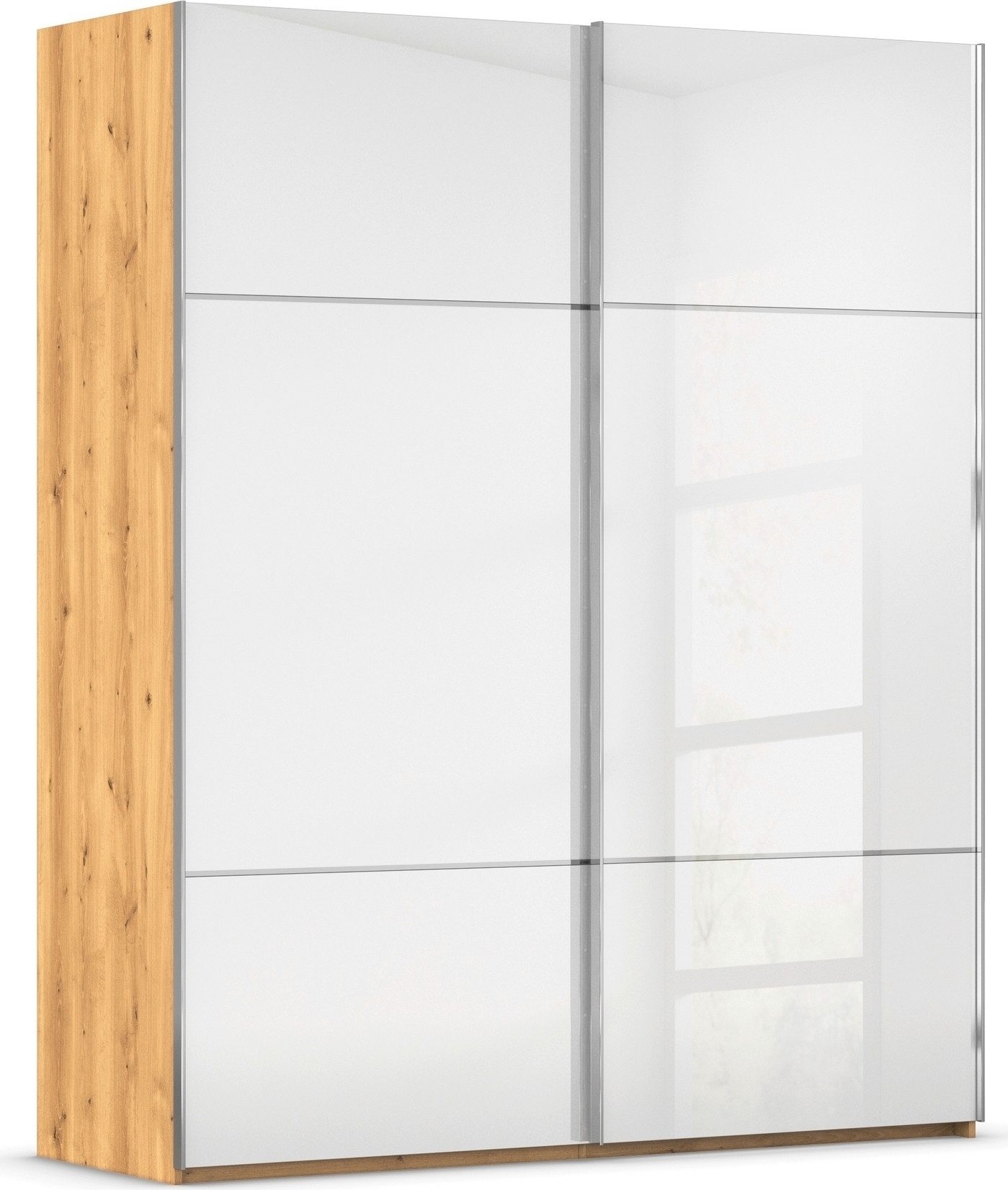 rauch Schuifdeurkast Kledingkast kast garderobe slaapkamerkast SCALE-TRIO edel drievoudig front met 2 sierlijsten glasfront made in germany