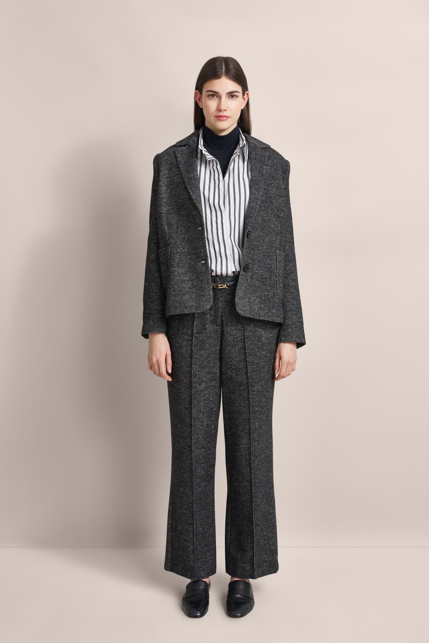 Bugatti Blouse met lange mouwen met verborgen knoopsluiting