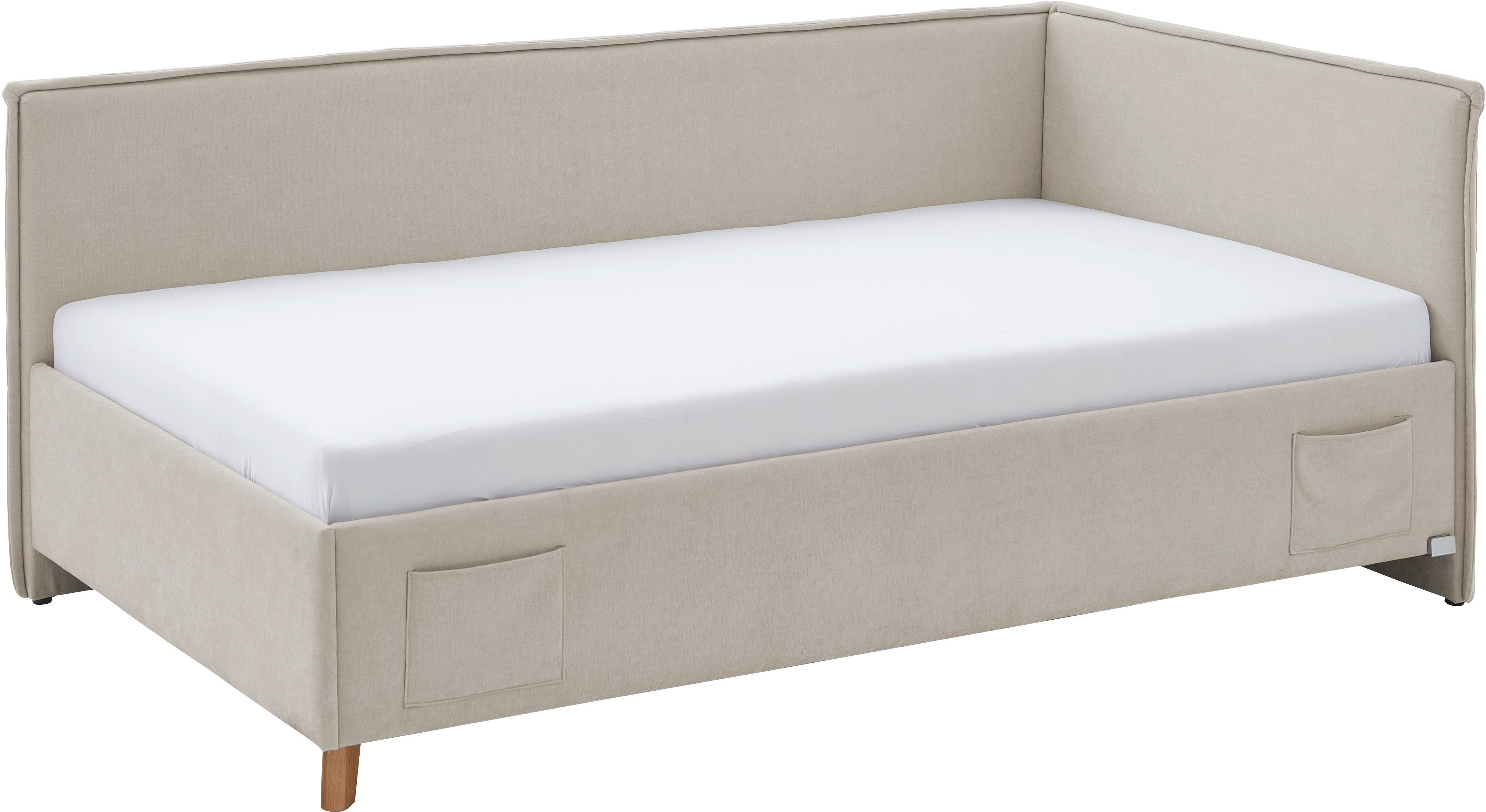 meise.möbel Kinderledikant FUN II Bekleed bed naar keuze met bedkist, tienerbed inclusief USB-aansluiting