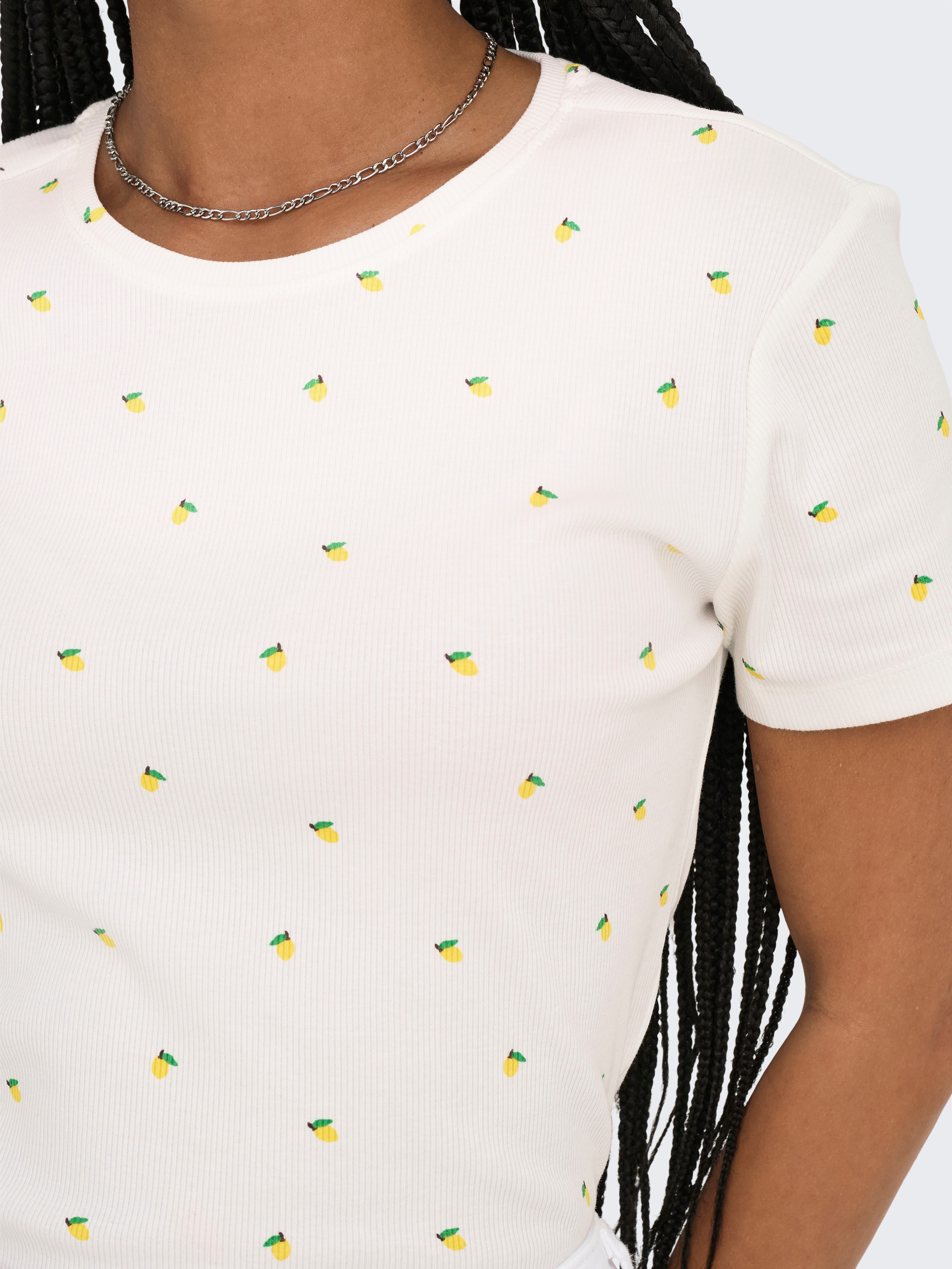Only Shirt met korte mouwen ONLFENJA LIFE SS AOP TOP JRS NOOS