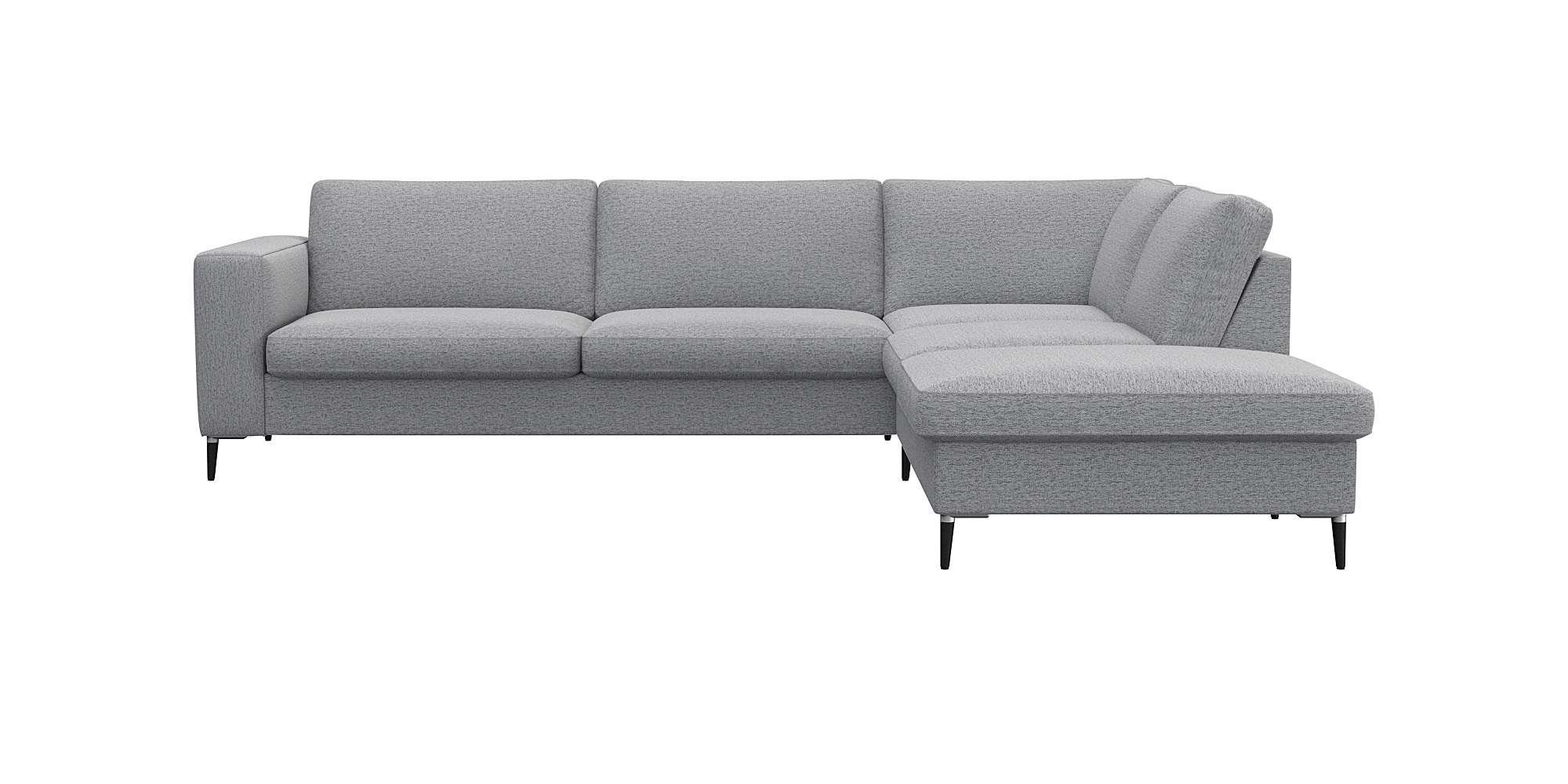 FLEXLUX Hoekbank Fiore, super zitcomfort door koudschuim in de zitting, L-vorm grijs, hoekbanken, 273 cm