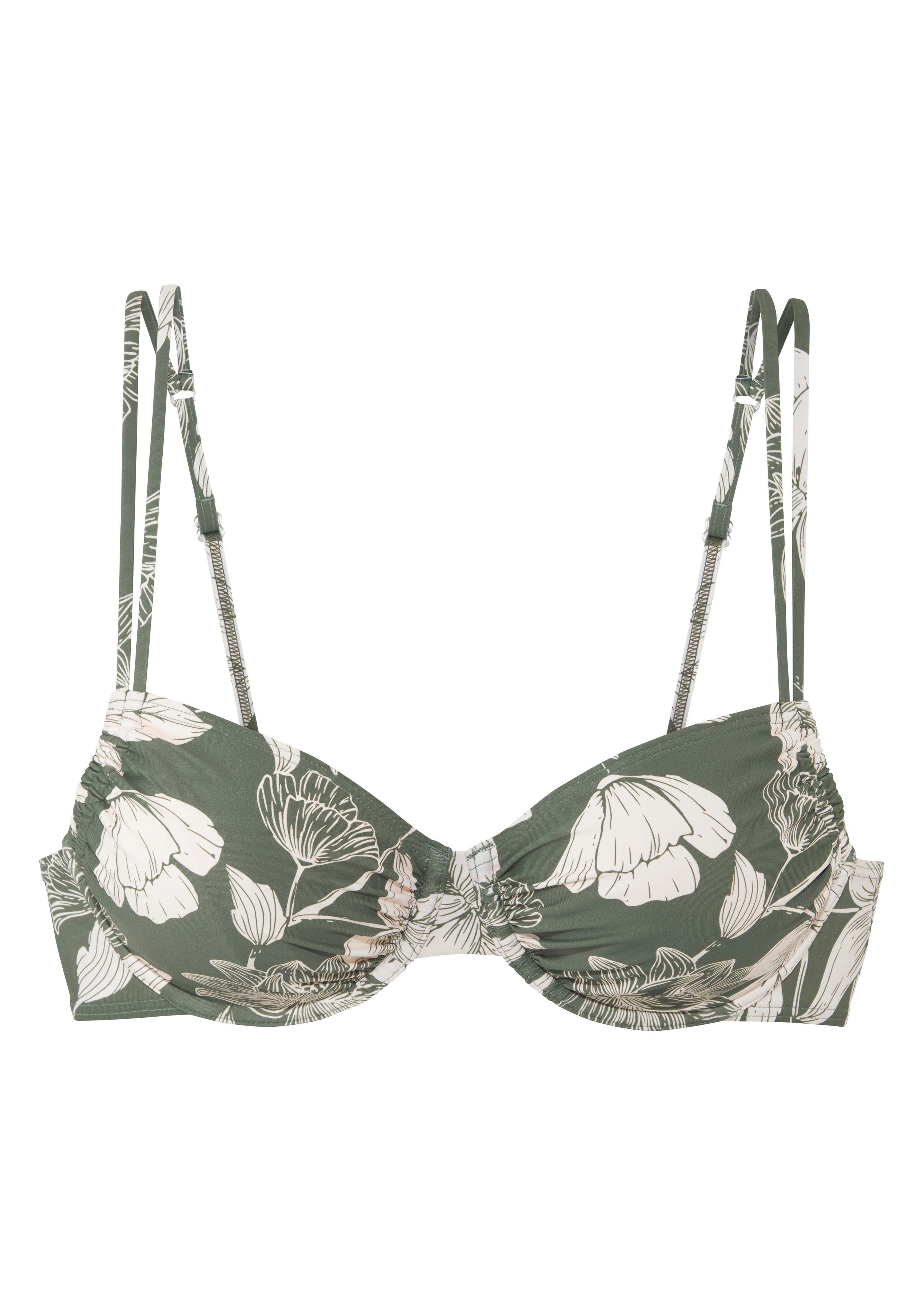 s.Oliver RED LABEL Beachwear Beugelbikinitop Lady met een bloemmotief